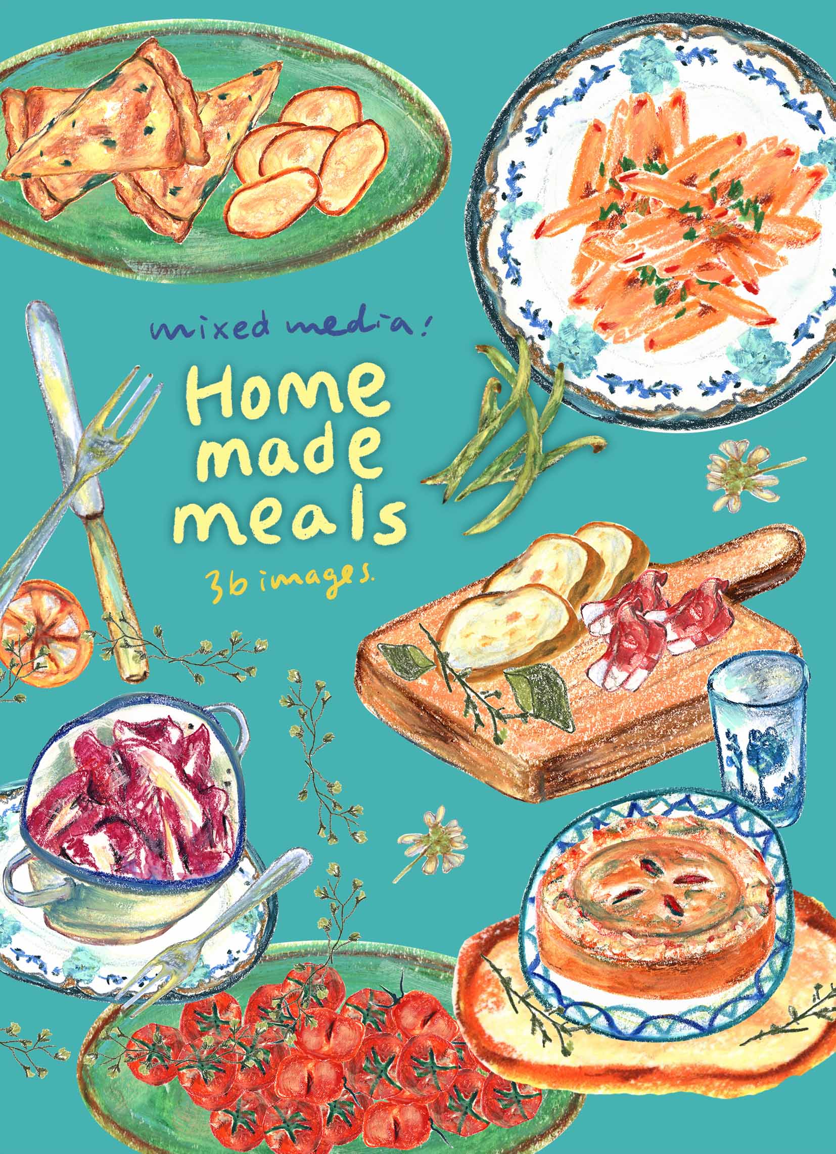 Homemade Meals Clipart Set