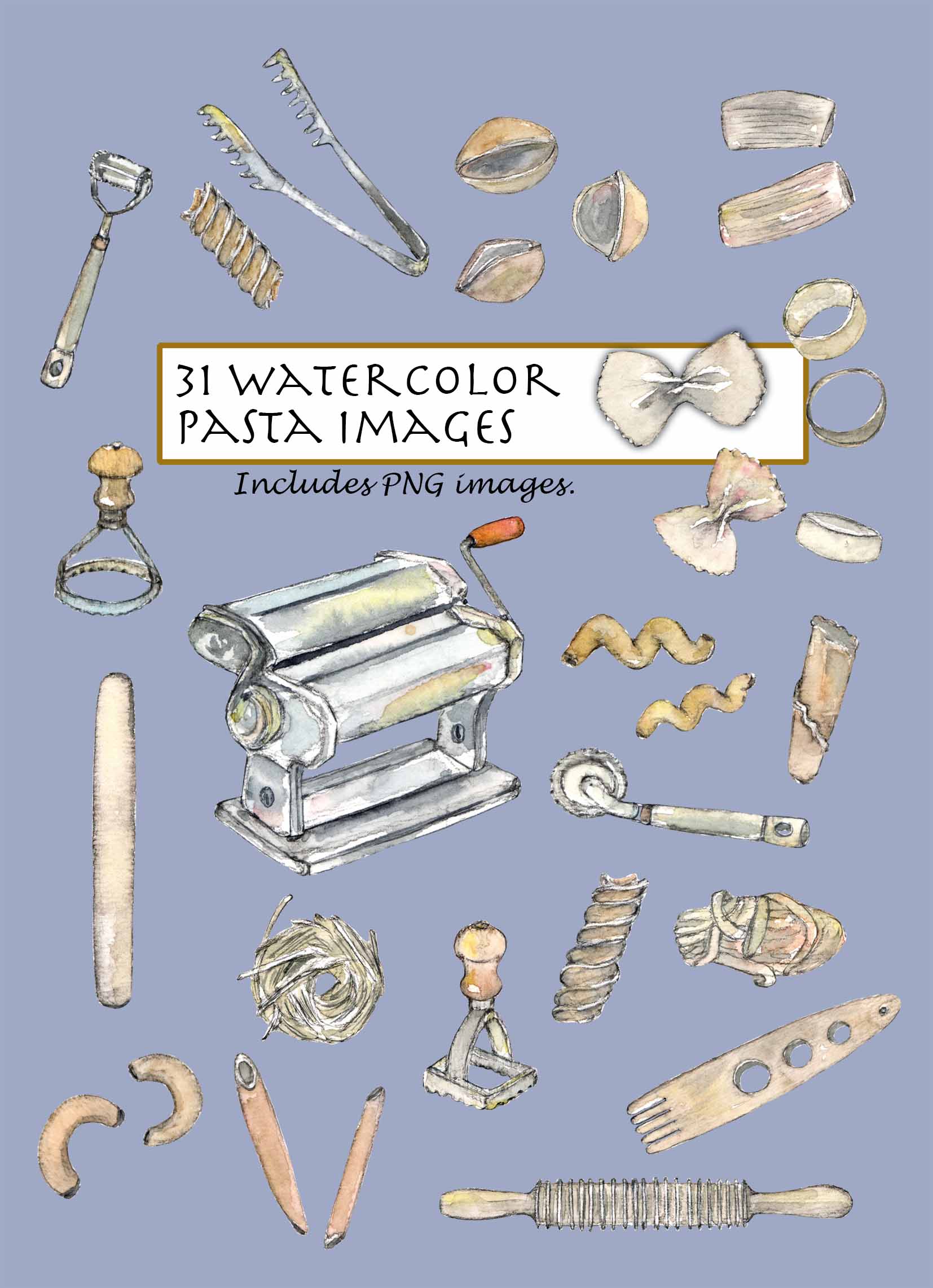 Pasta Clipart Set
