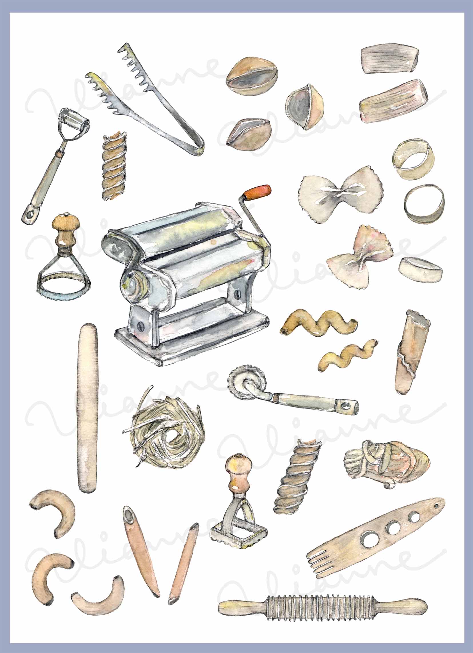 Pasta Clipart Set