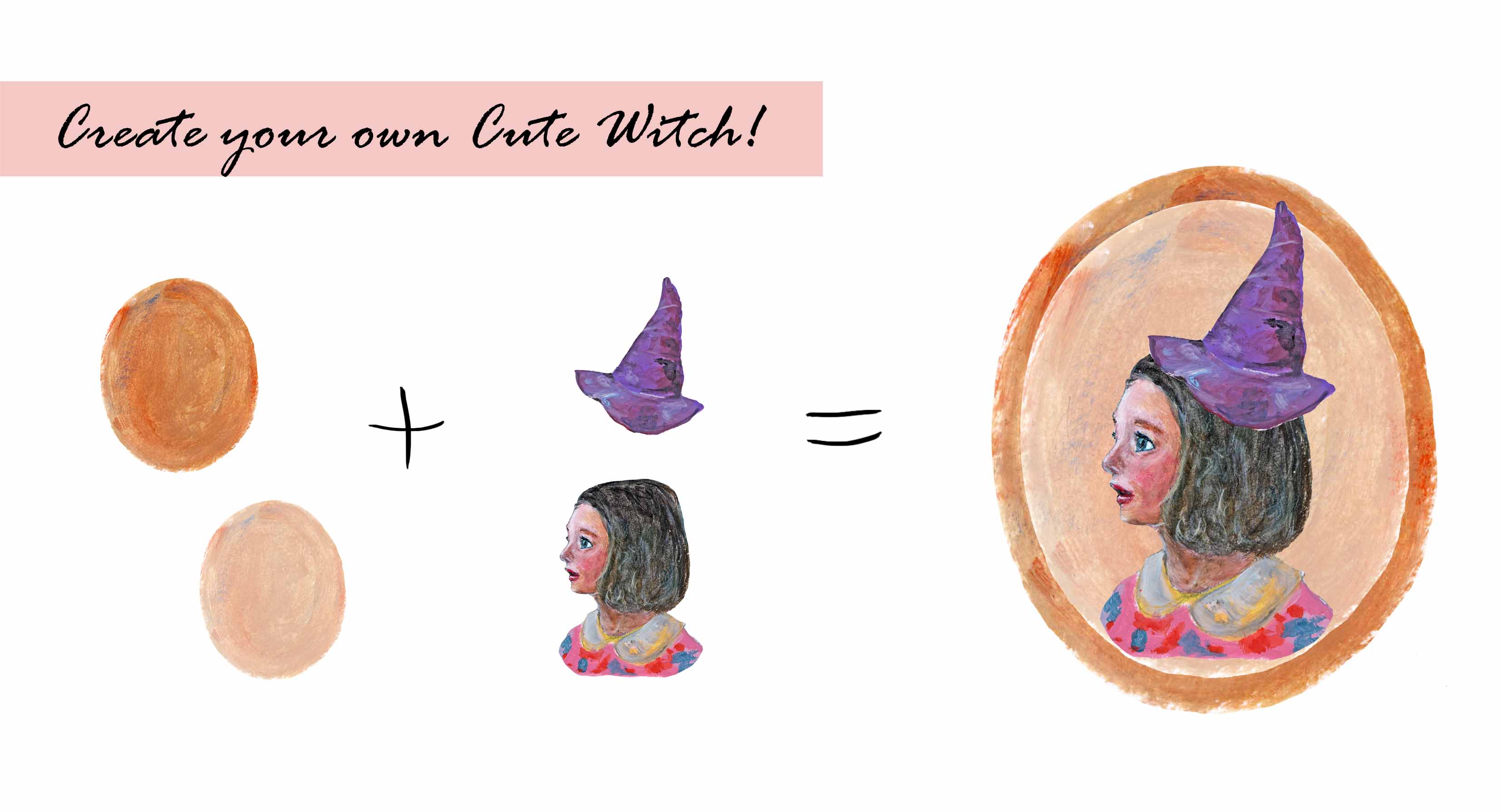 Cute Witch Clipart Set