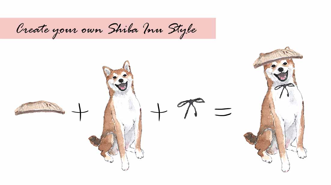 Shiba Inu Clipart Set