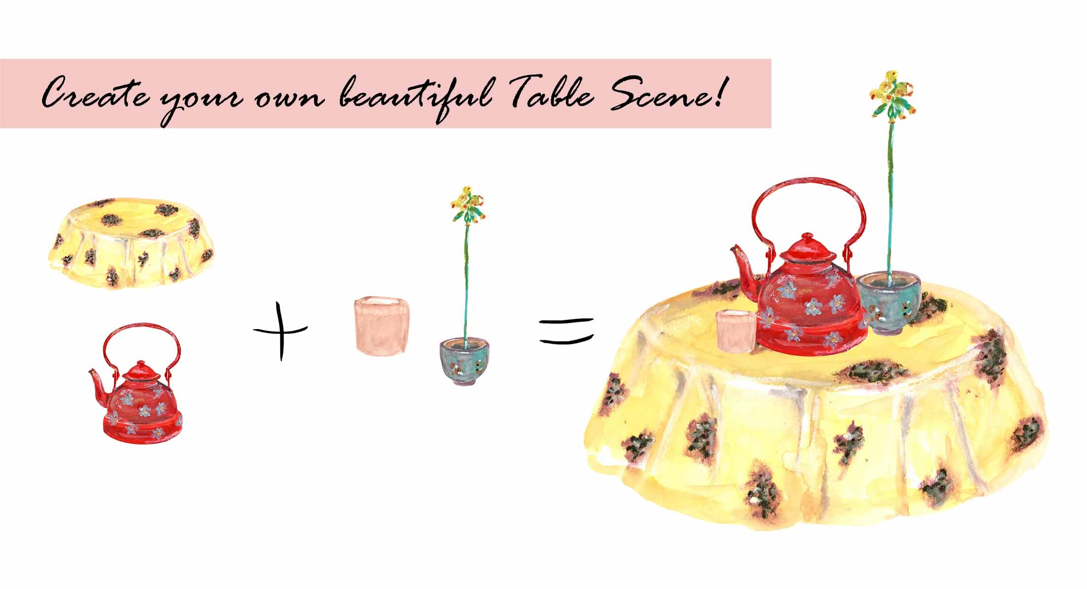 Kettles & Vases Clipart Set