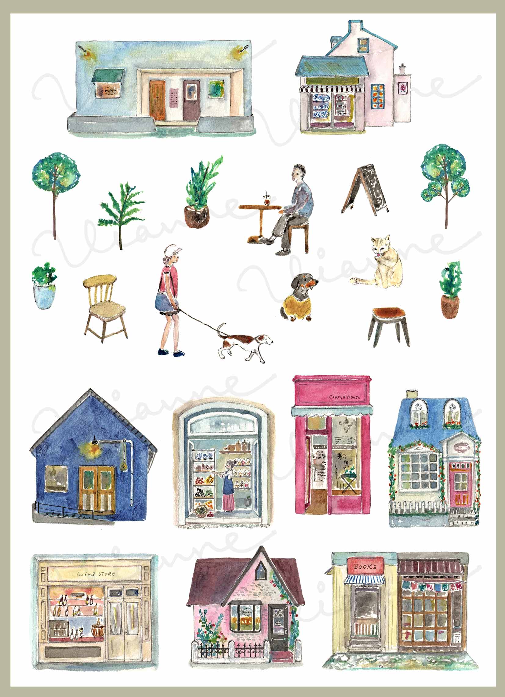 Little House Clipart Set