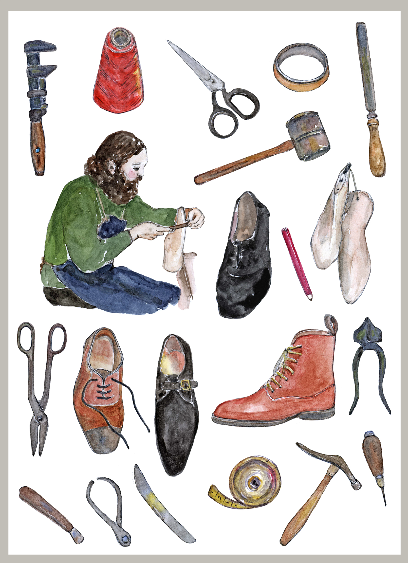 Shoemaker  Clipart Set