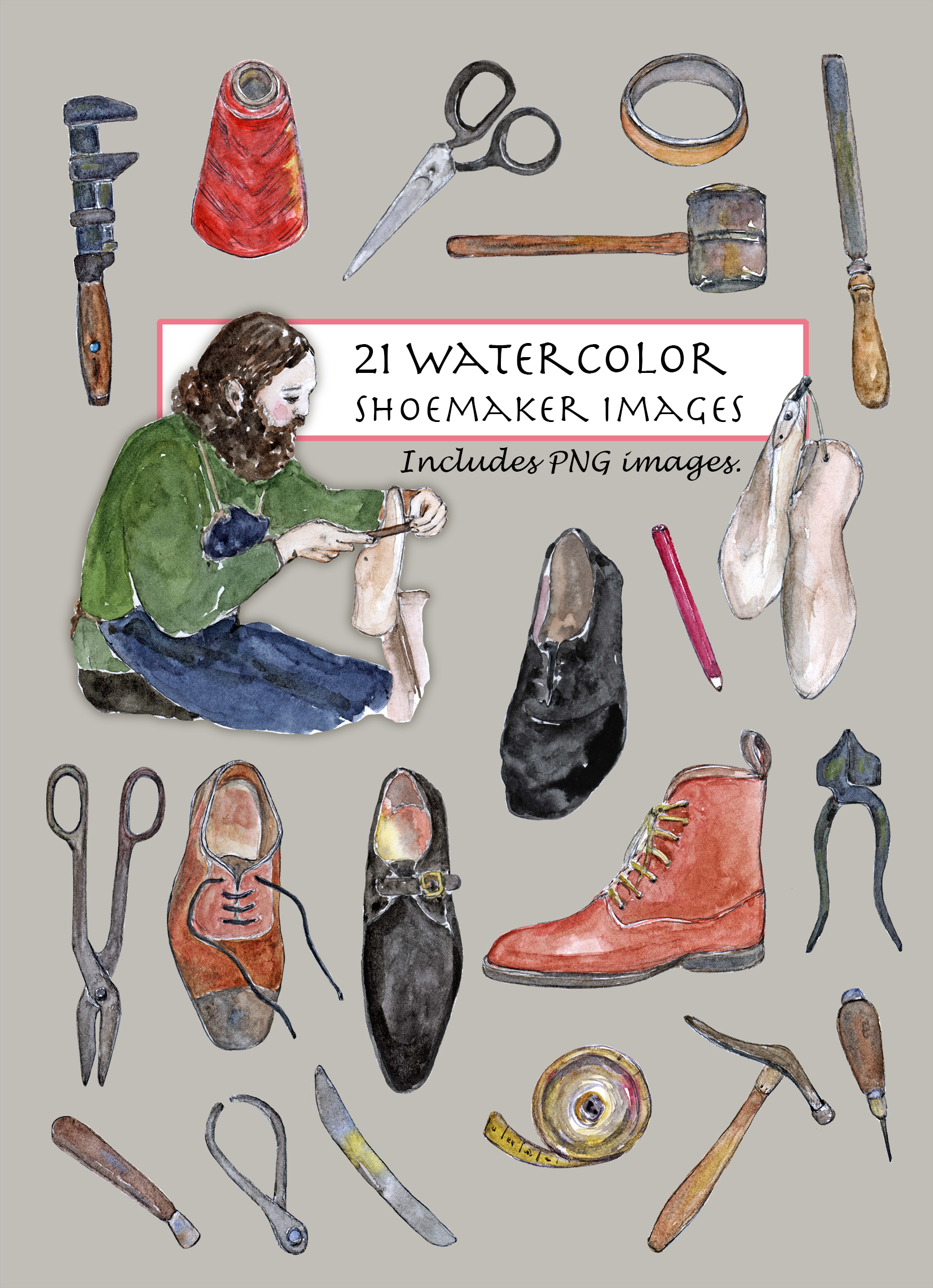 Shoemaker  Clipart Set