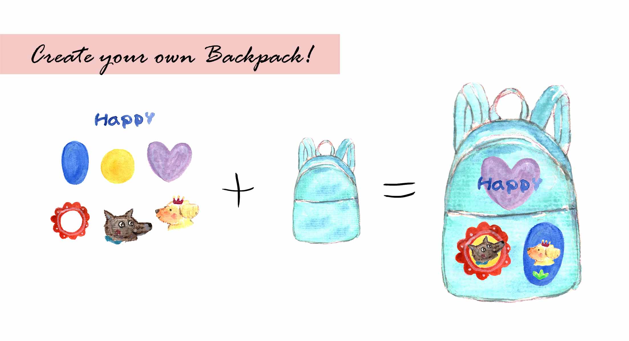 School Bus & Backpack Clipart Set
