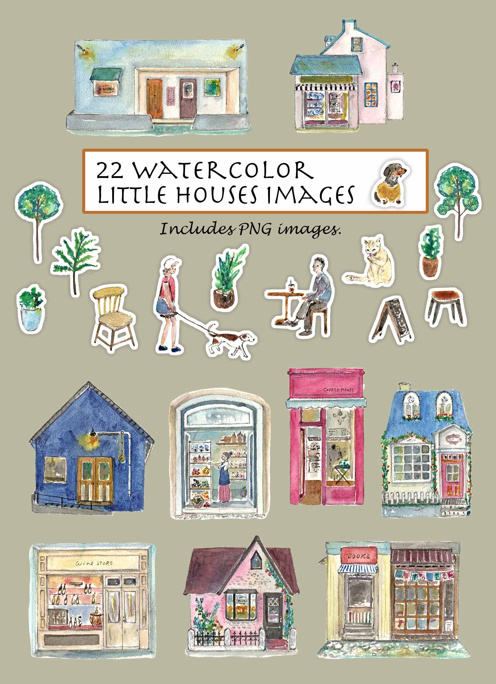 Little House Clipart Set
