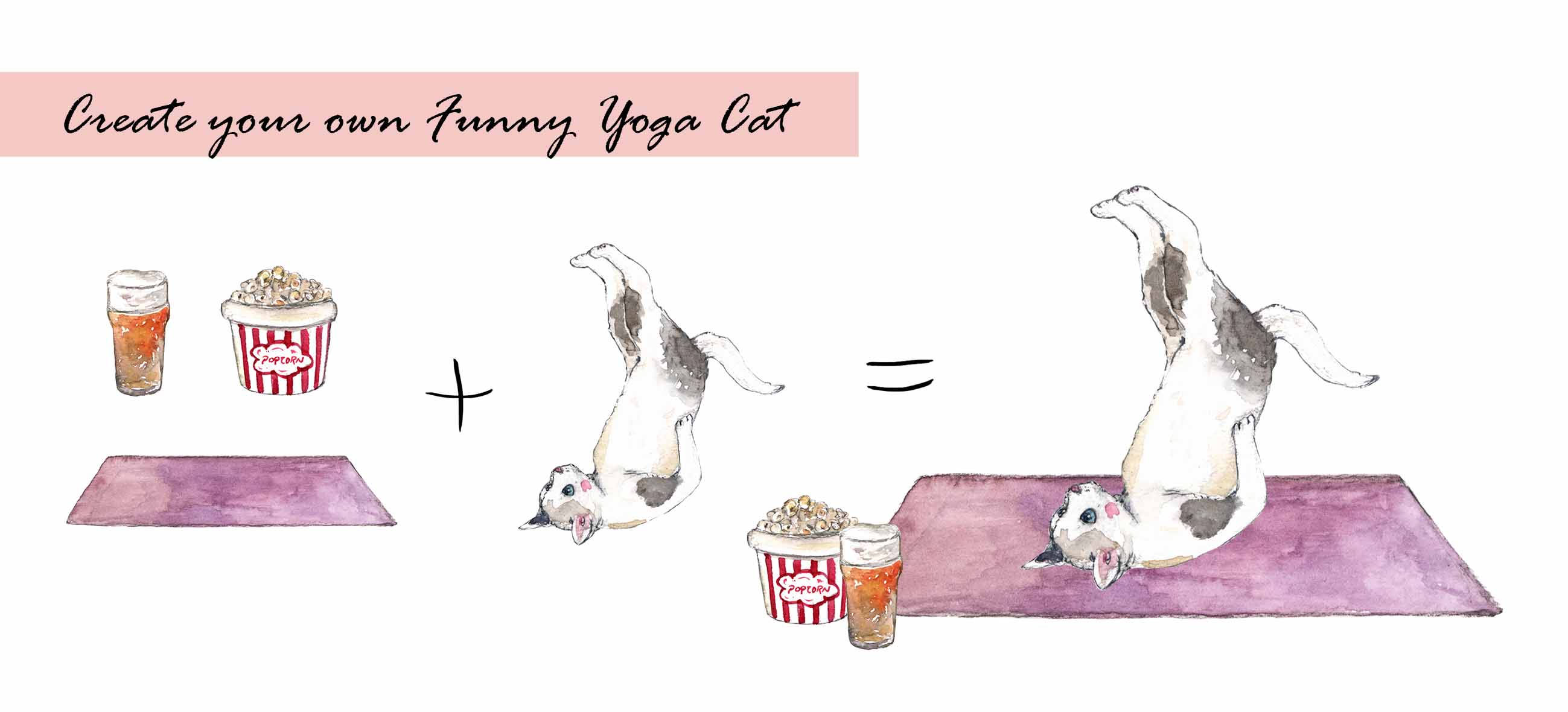 Yoga Cat Clipart Set