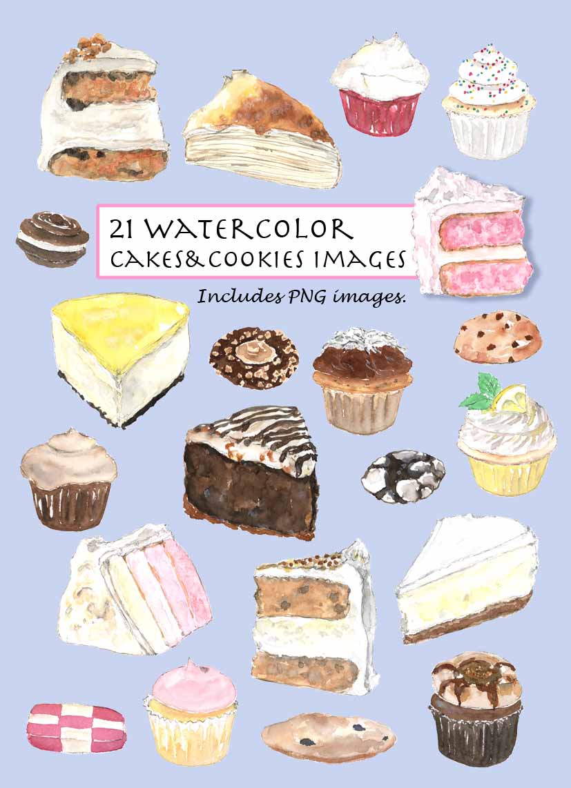 Cakes & Cookies Clipart Set