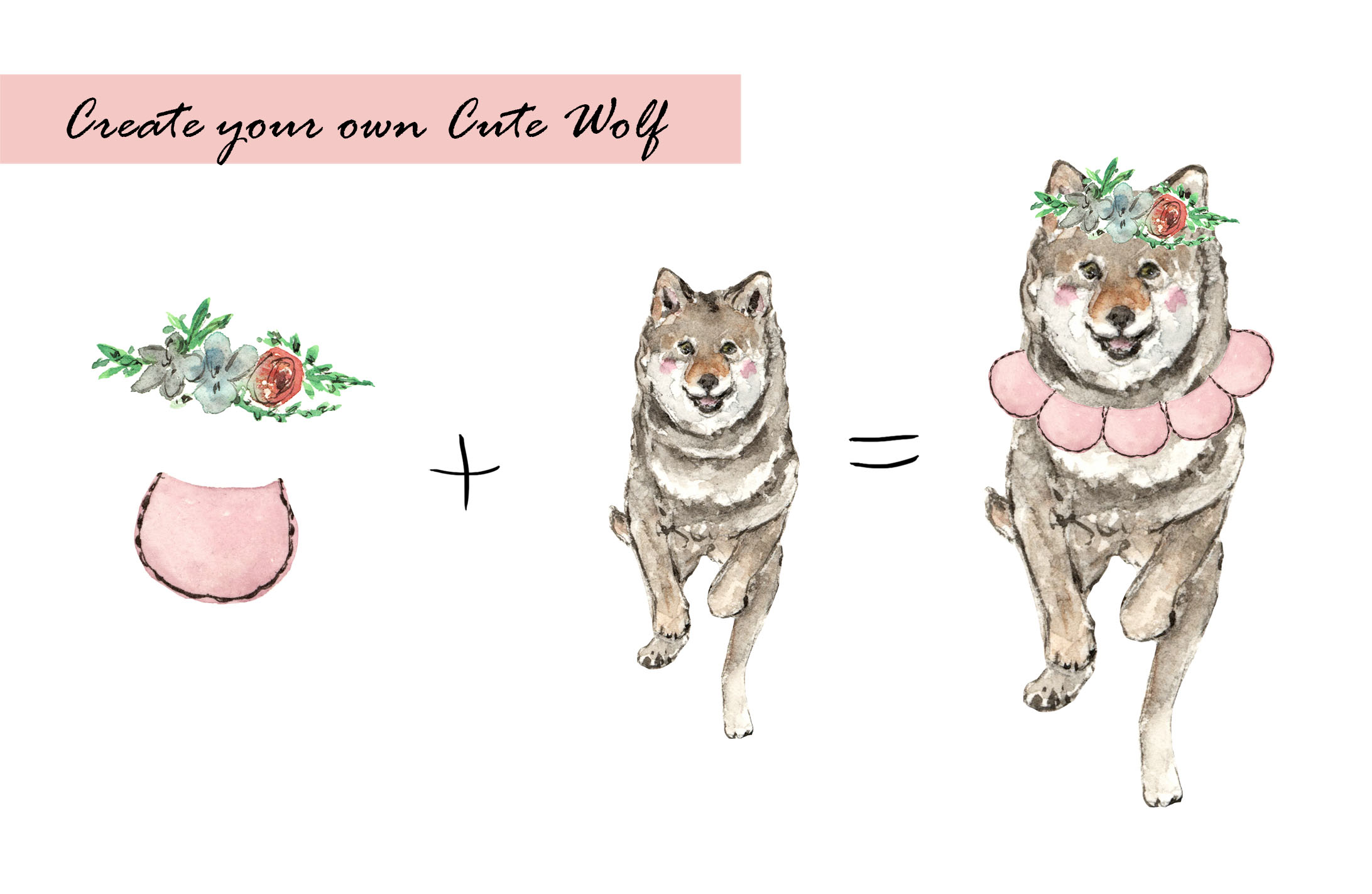 Wolf Clipart Set