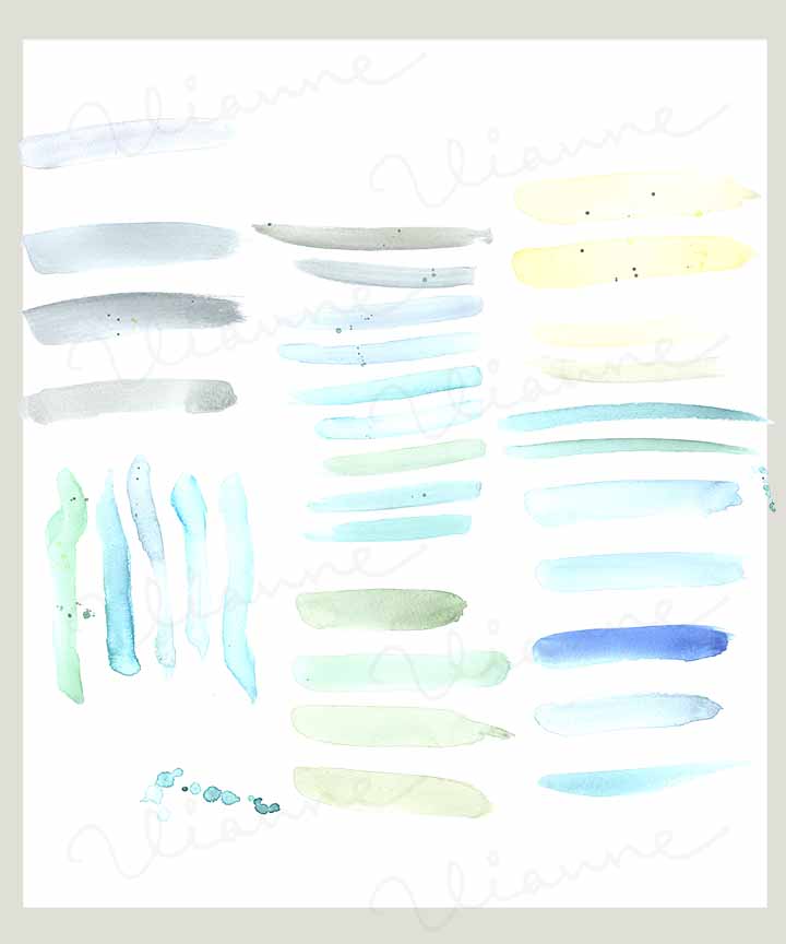 Strokes & Splashes Clipart Set