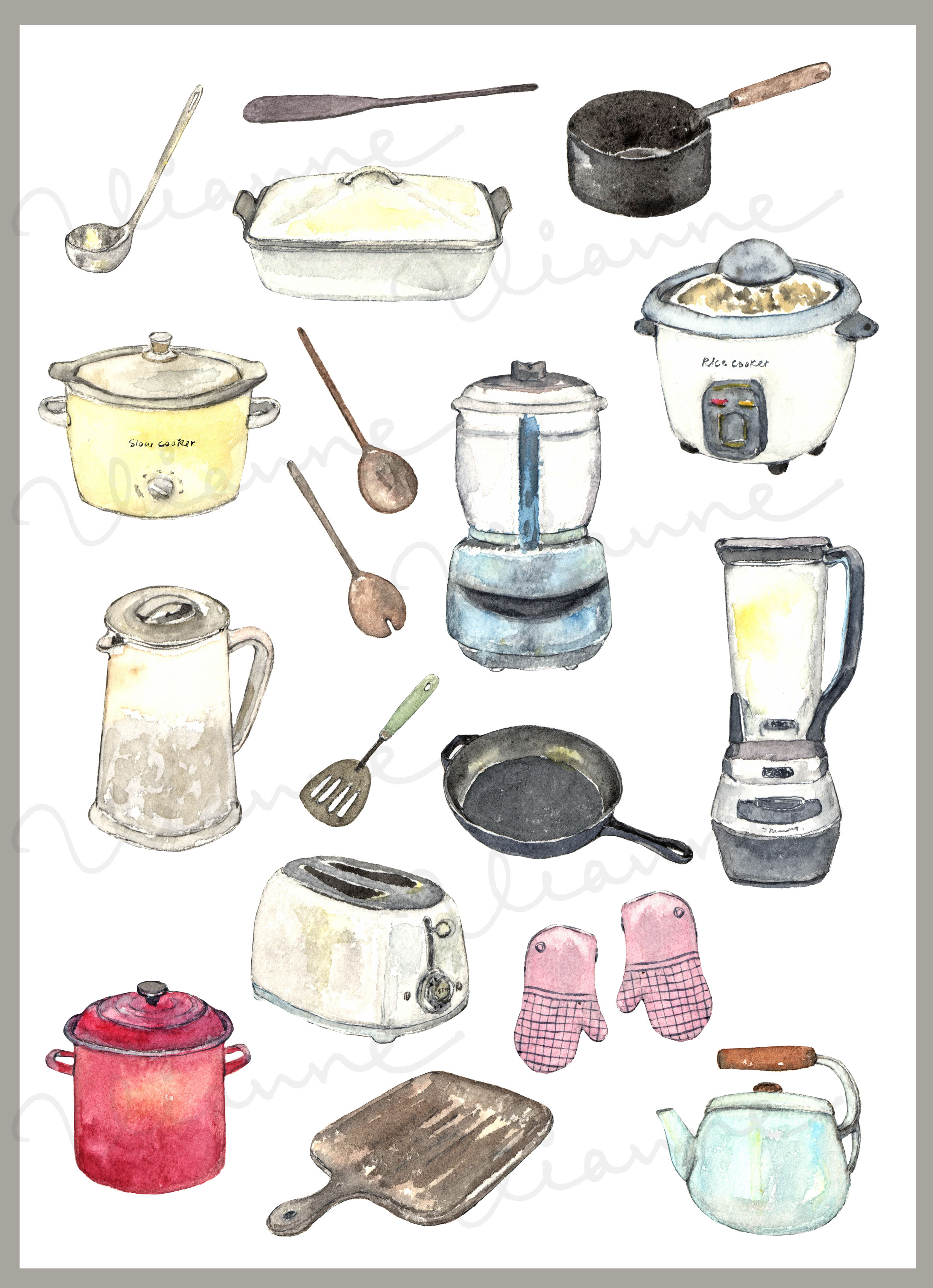 Kitchen Appliance Clipart Set