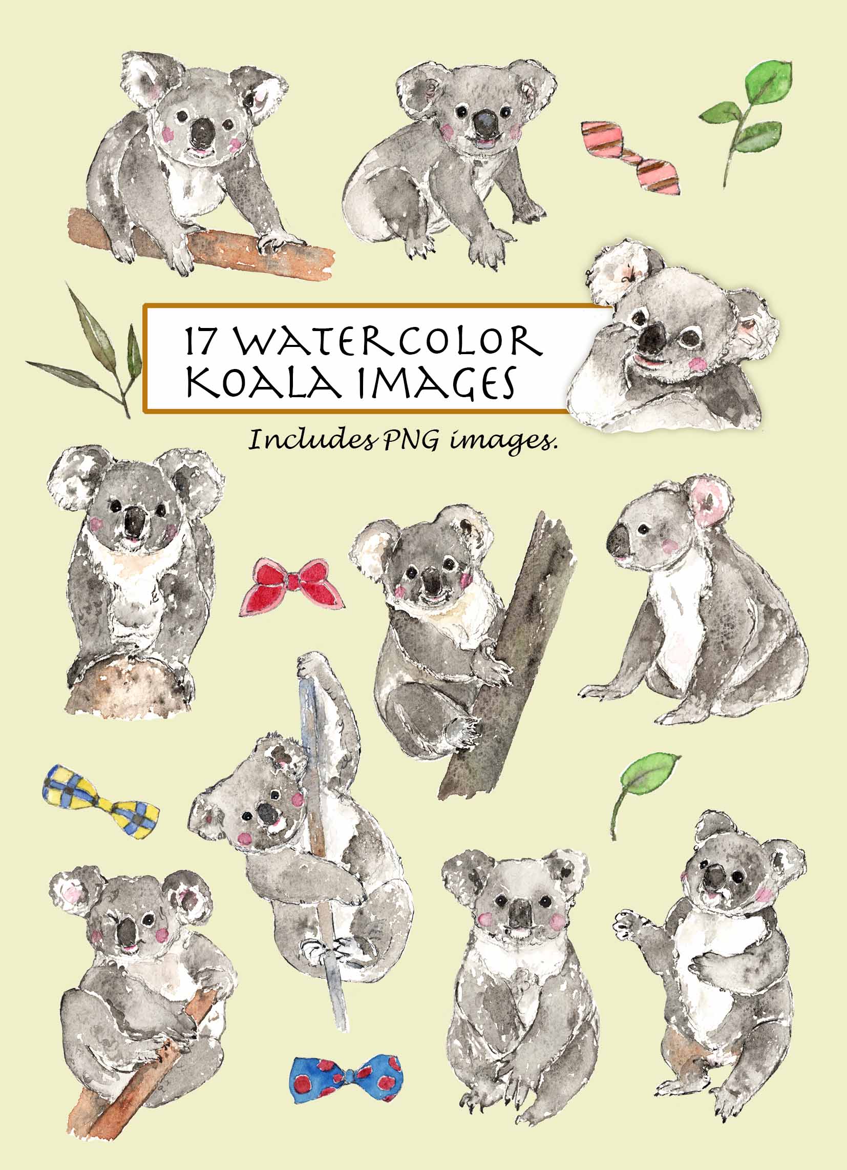 Koala Clipart Set