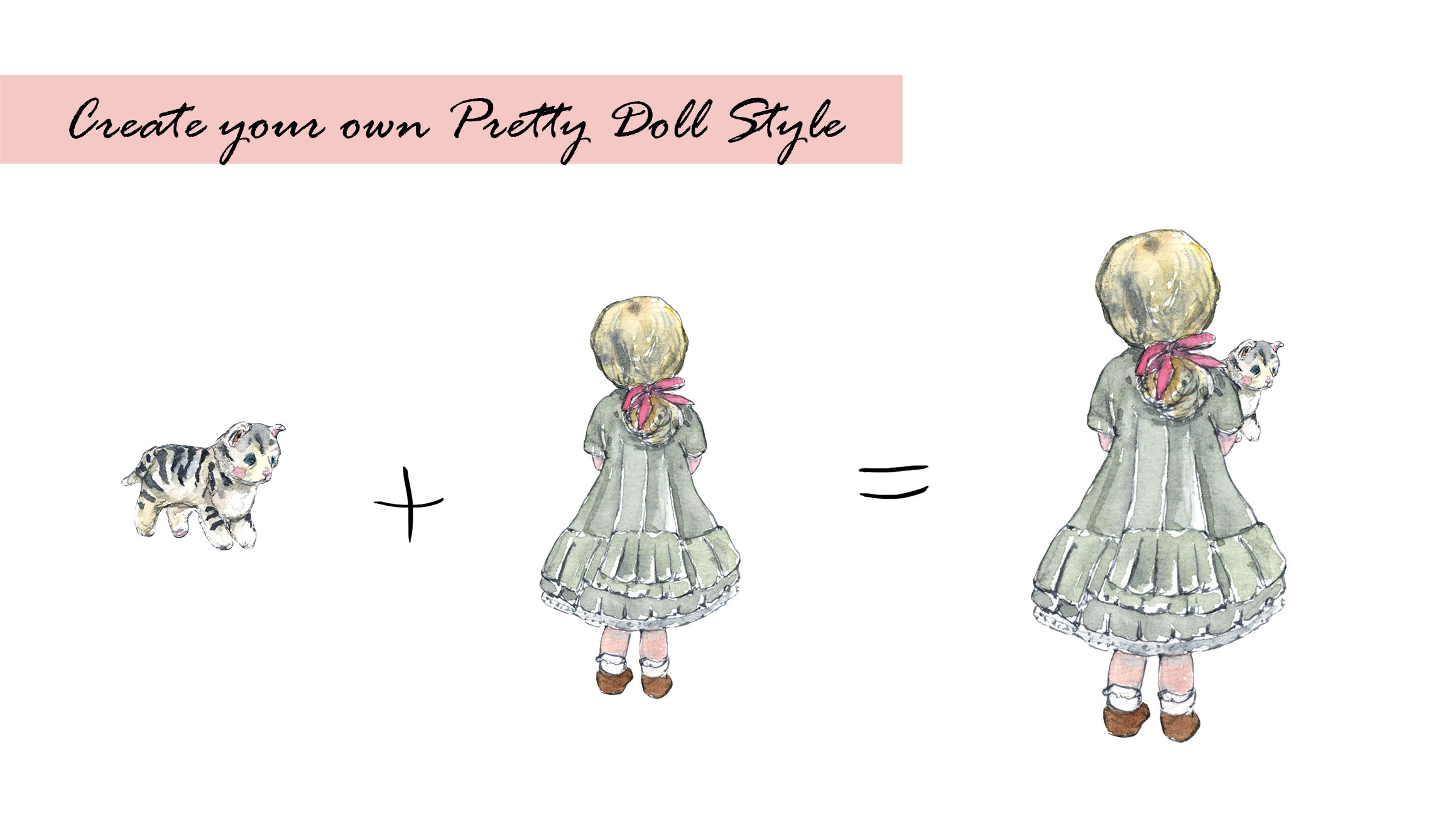 Vintage Doll I Clipart Set