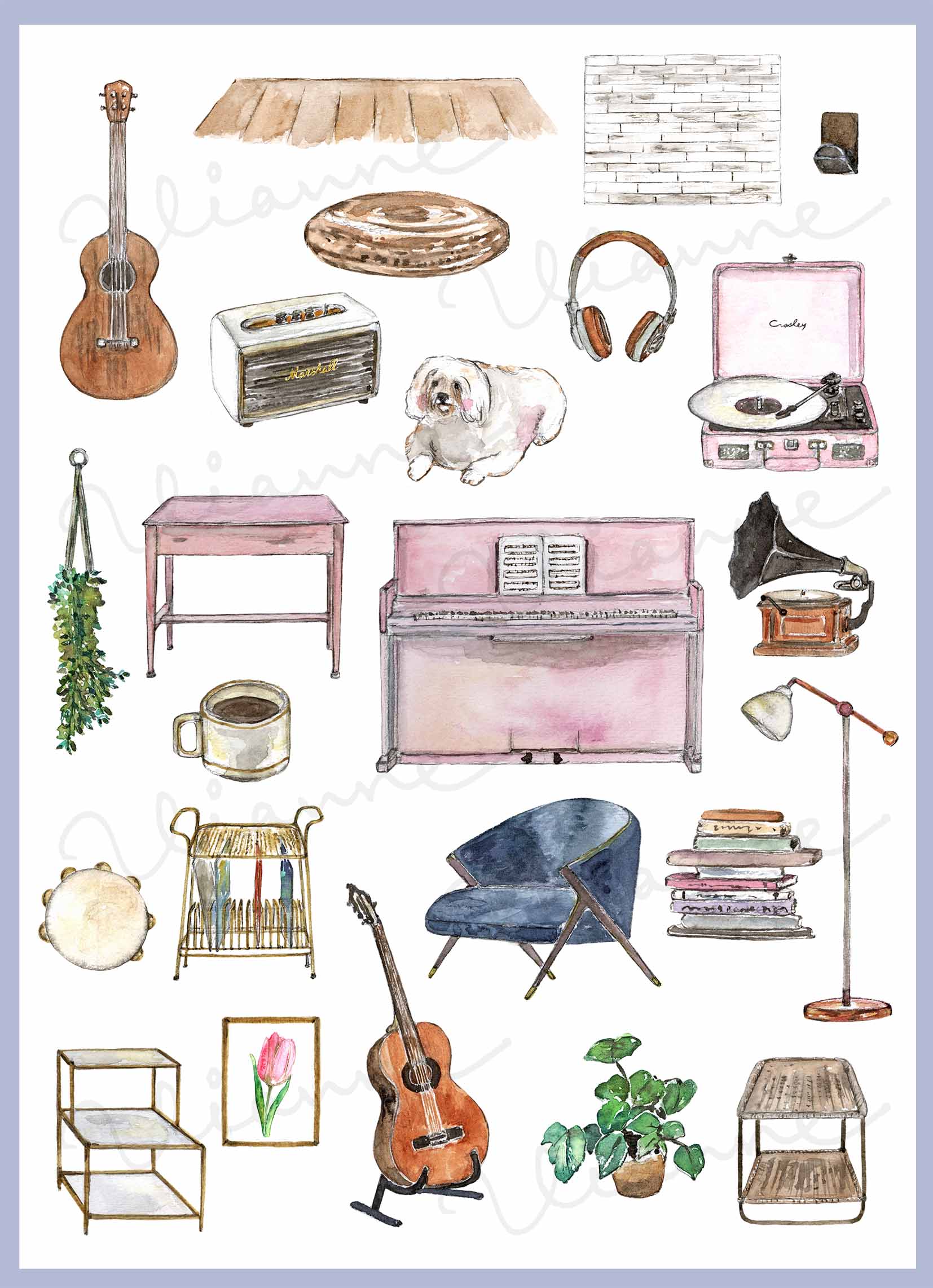 Music Corner Clipart Set