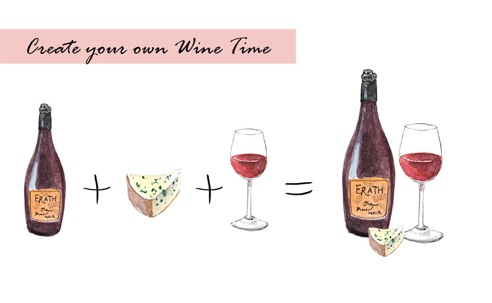 Wine & Cheese Clipart Set