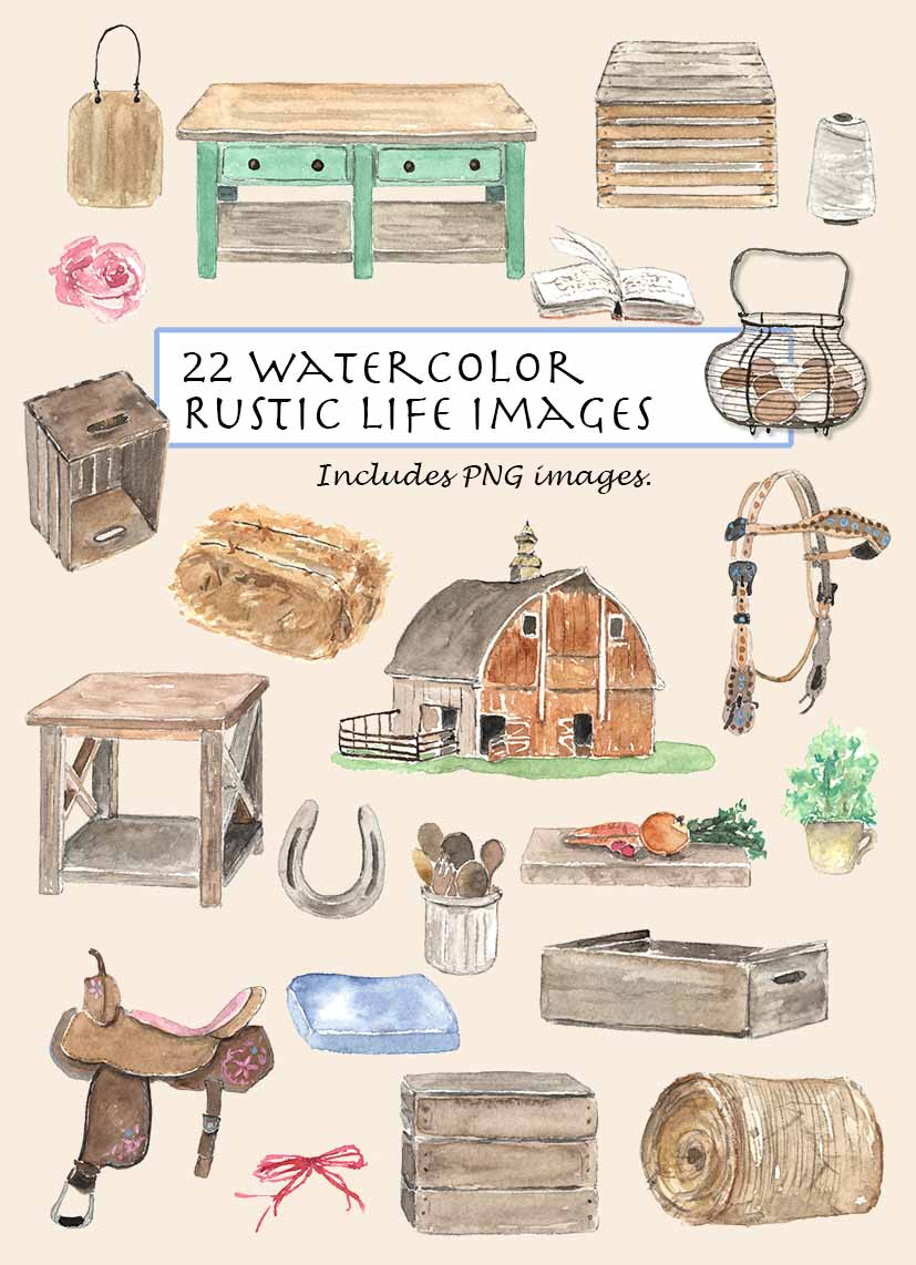 Rustic Life Clipart Set