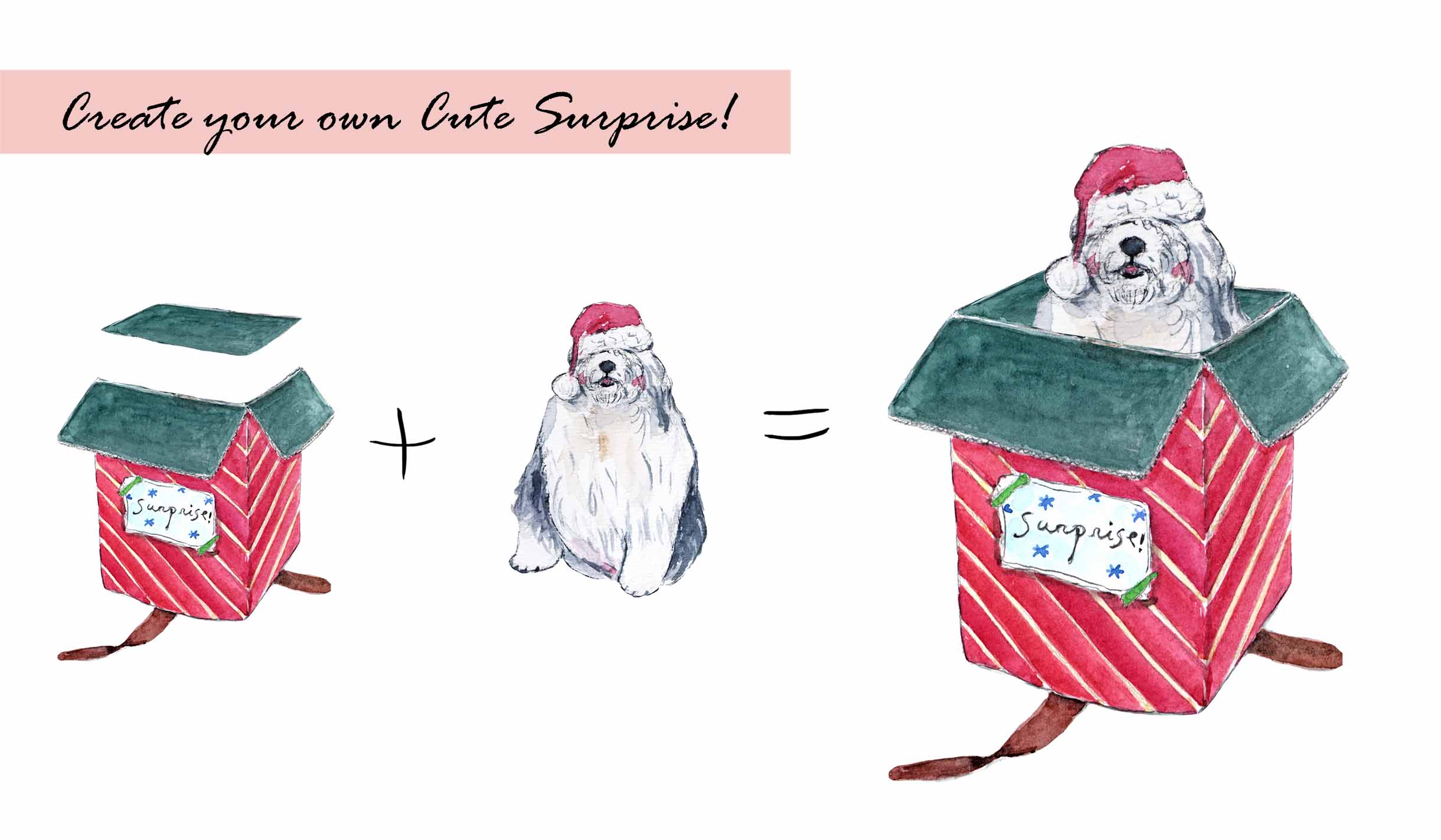 Christmas Dog Clipart Set