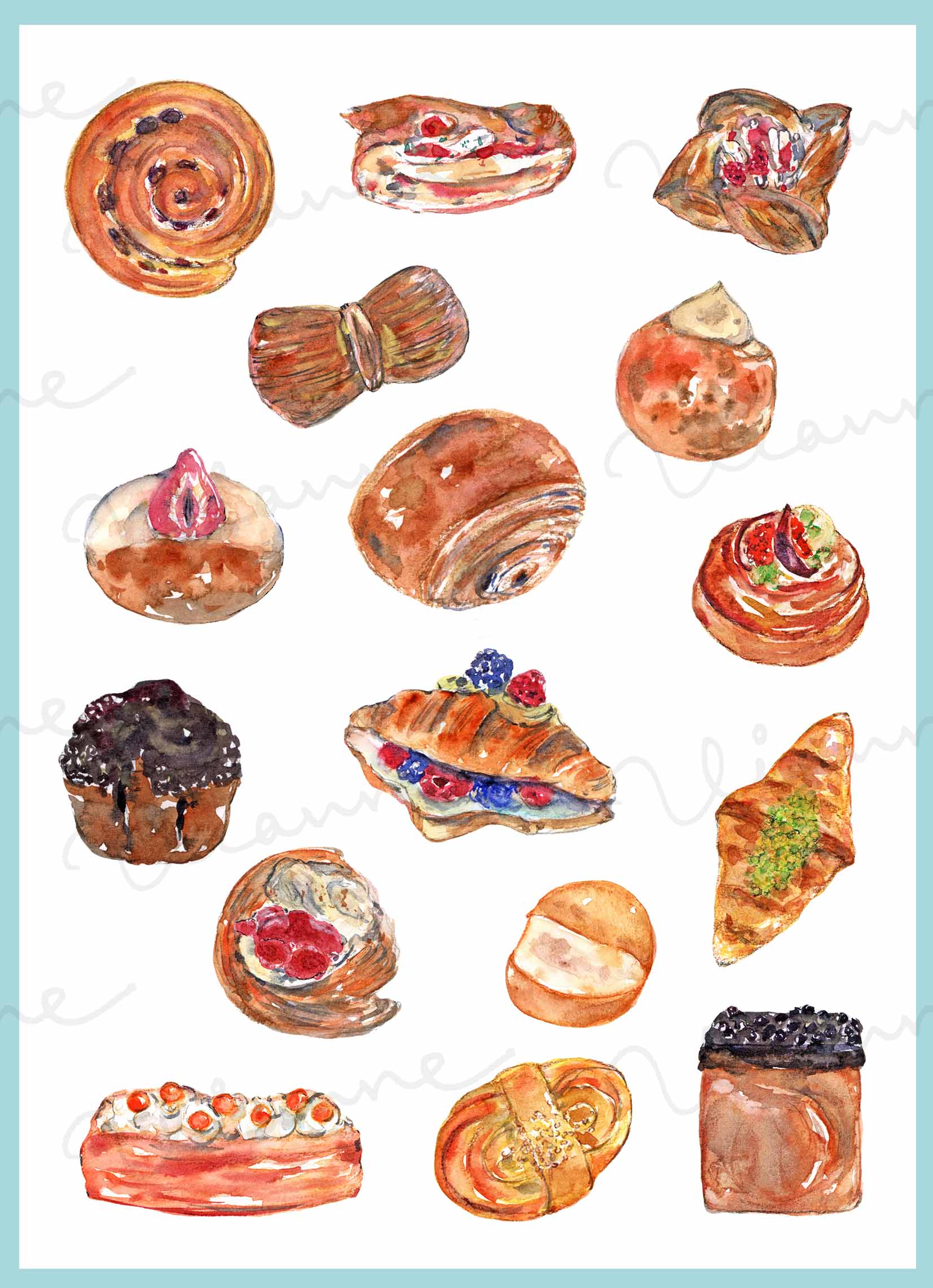 London Bakery Clipart Set