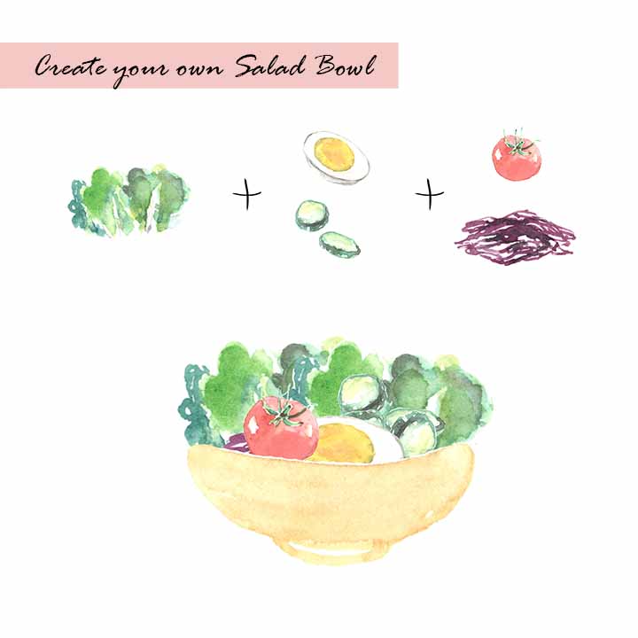 Fresh Salad Clipart Set