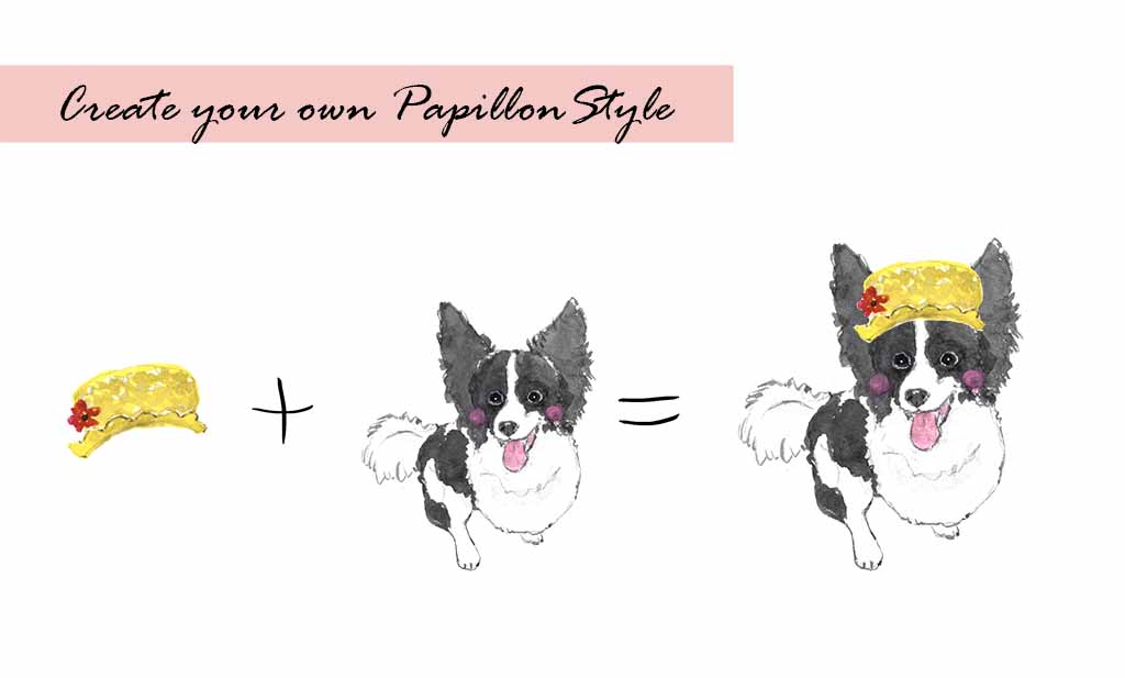Papillon Dog Clipart Set