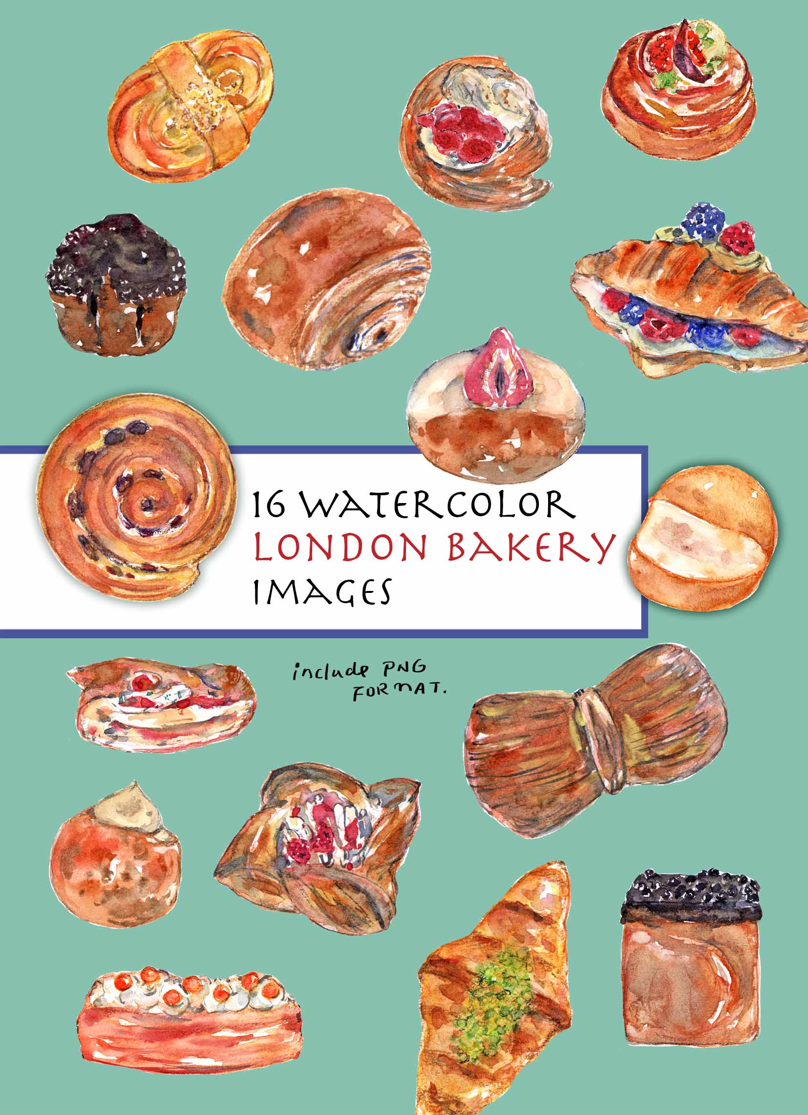 London Bakery Clipart Set