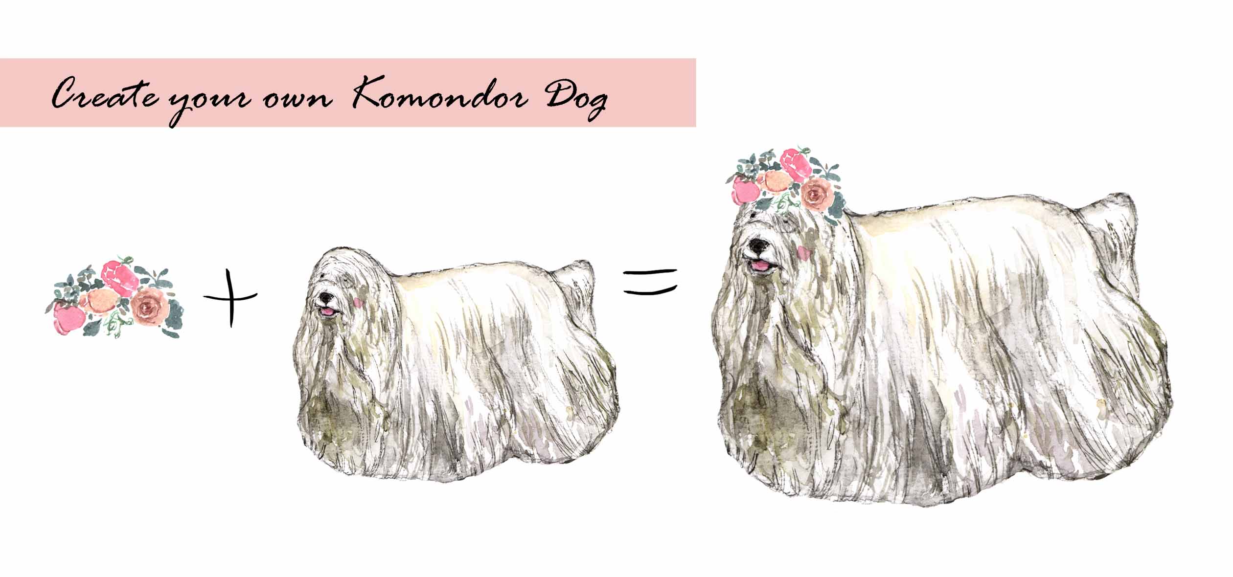 Komondor Clipart Set
