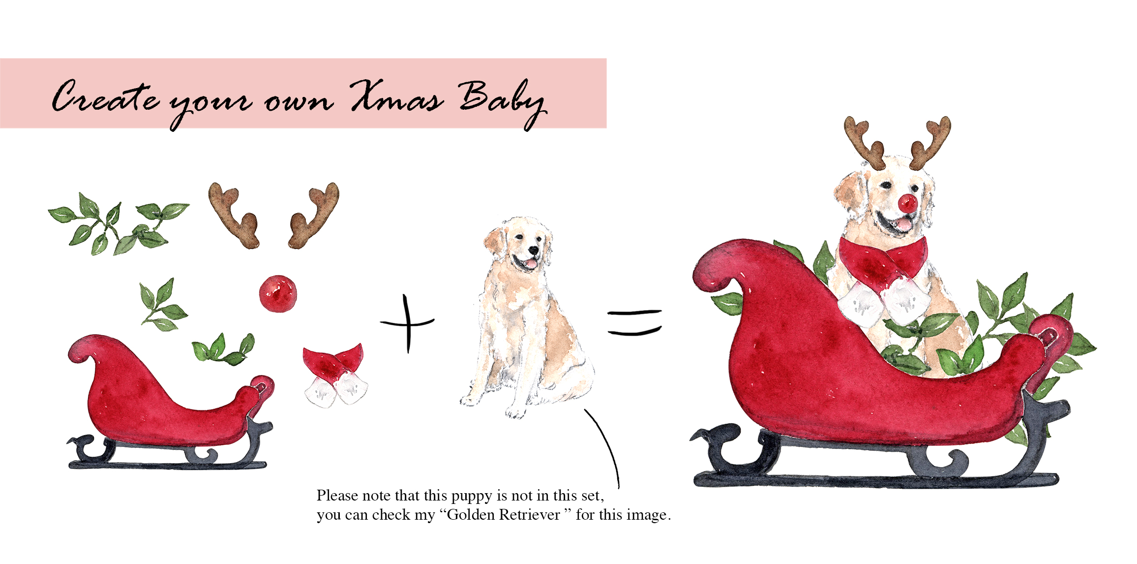 Christmas Accessories Clipart Set