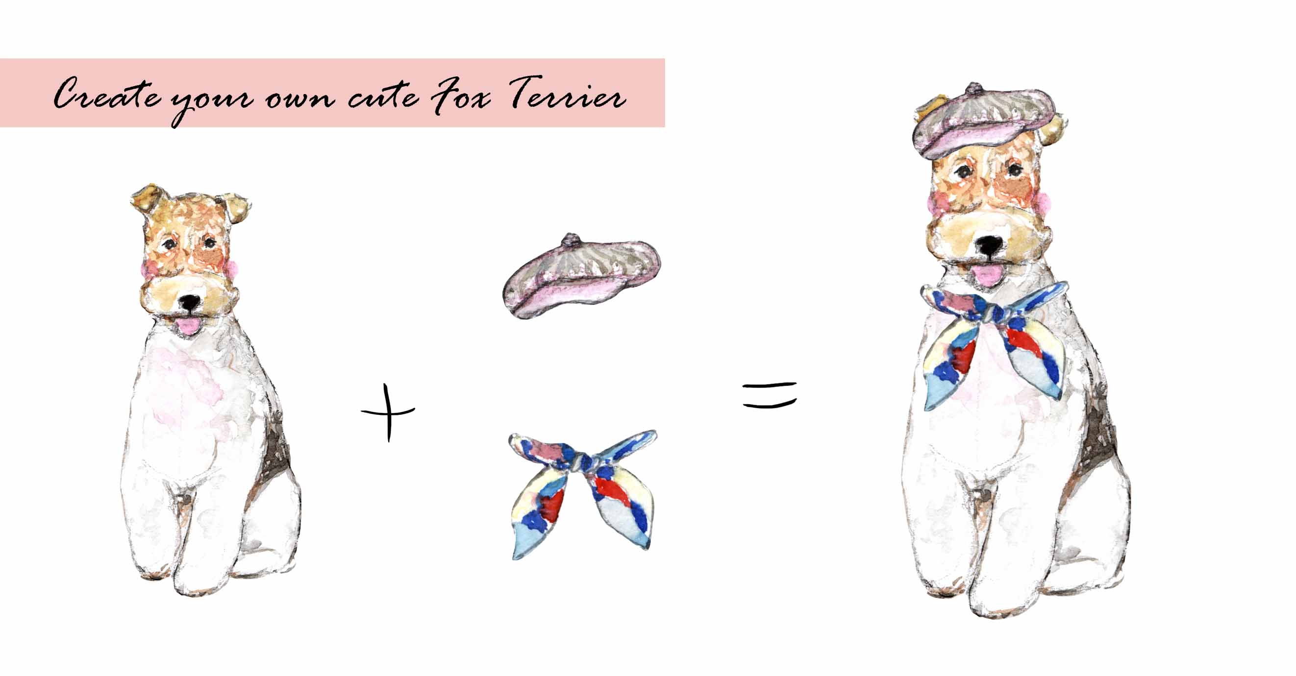 Wire Fox Terrier Clipart Set