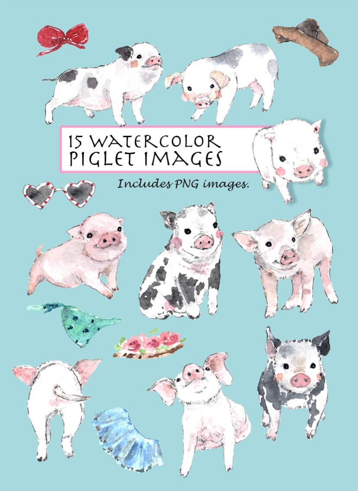 Piglets Clipart Set