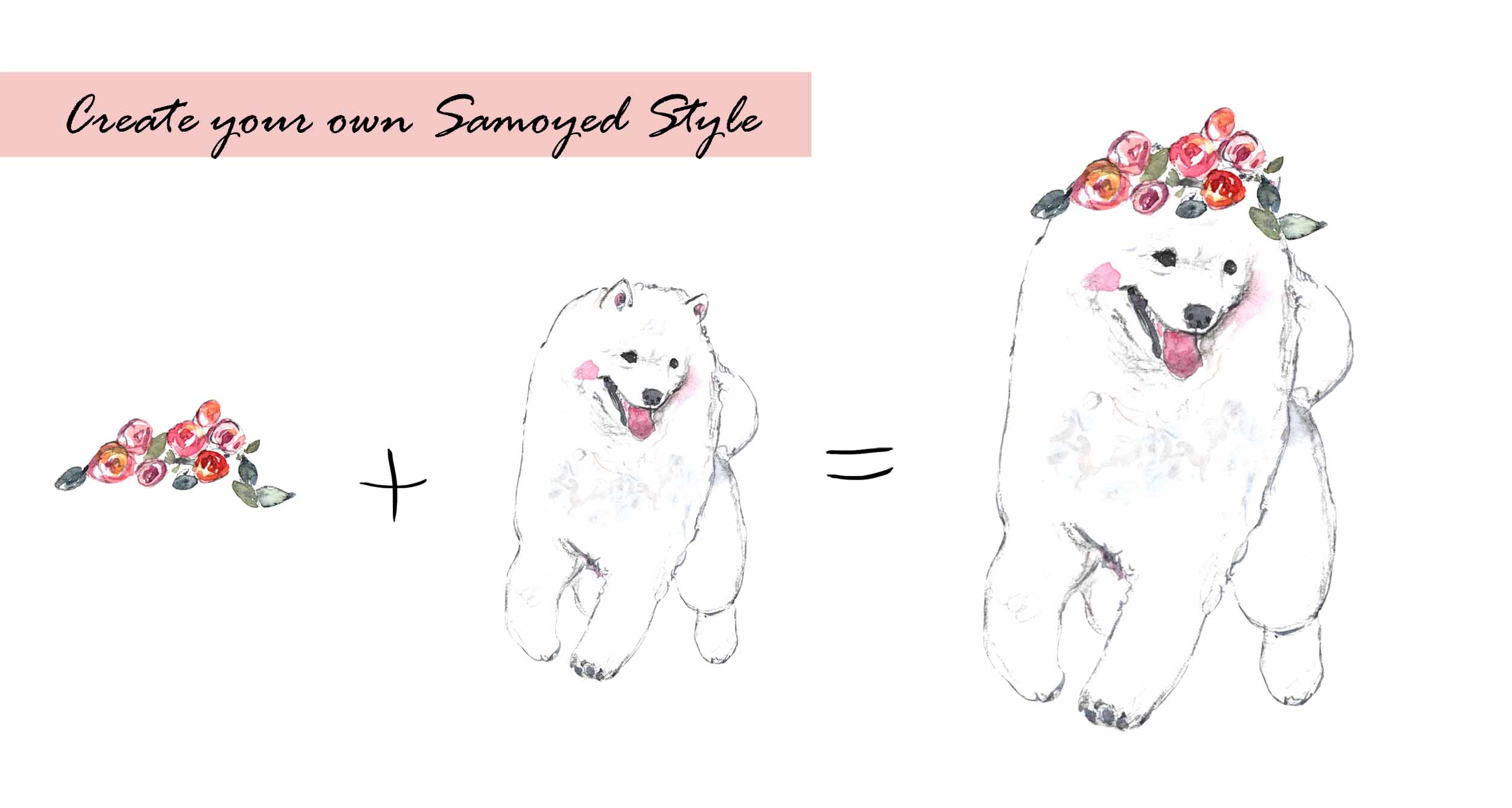 Samoyed Clipart Set