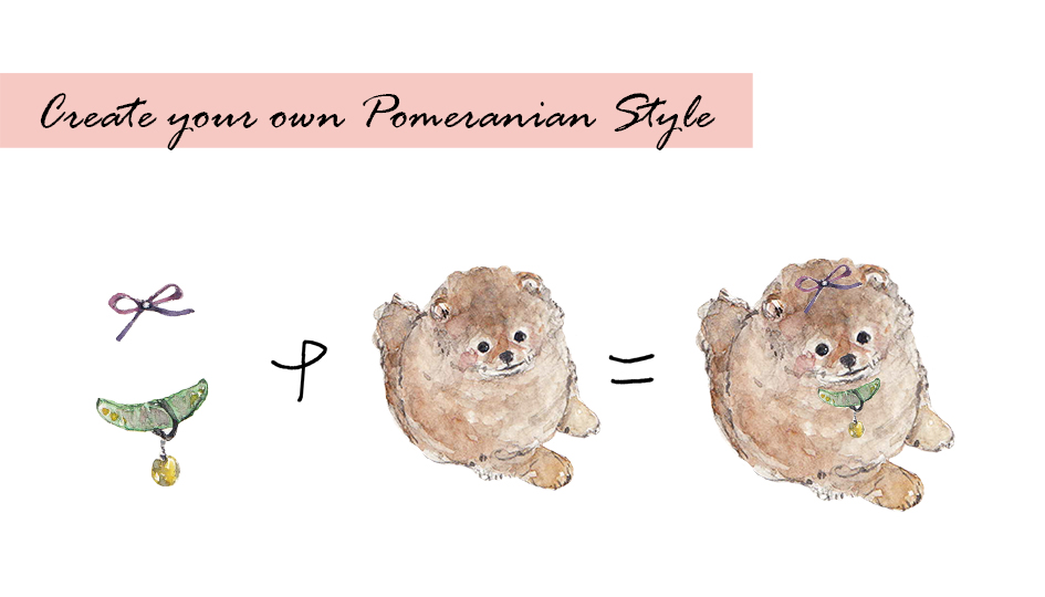 Pomeranian Clipart Set