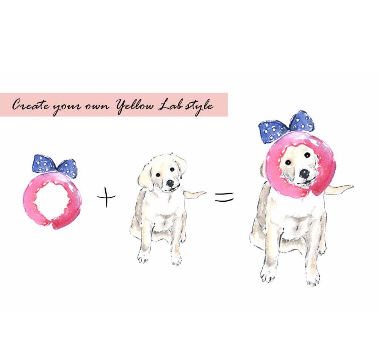Yellow Labrador Clipart Set