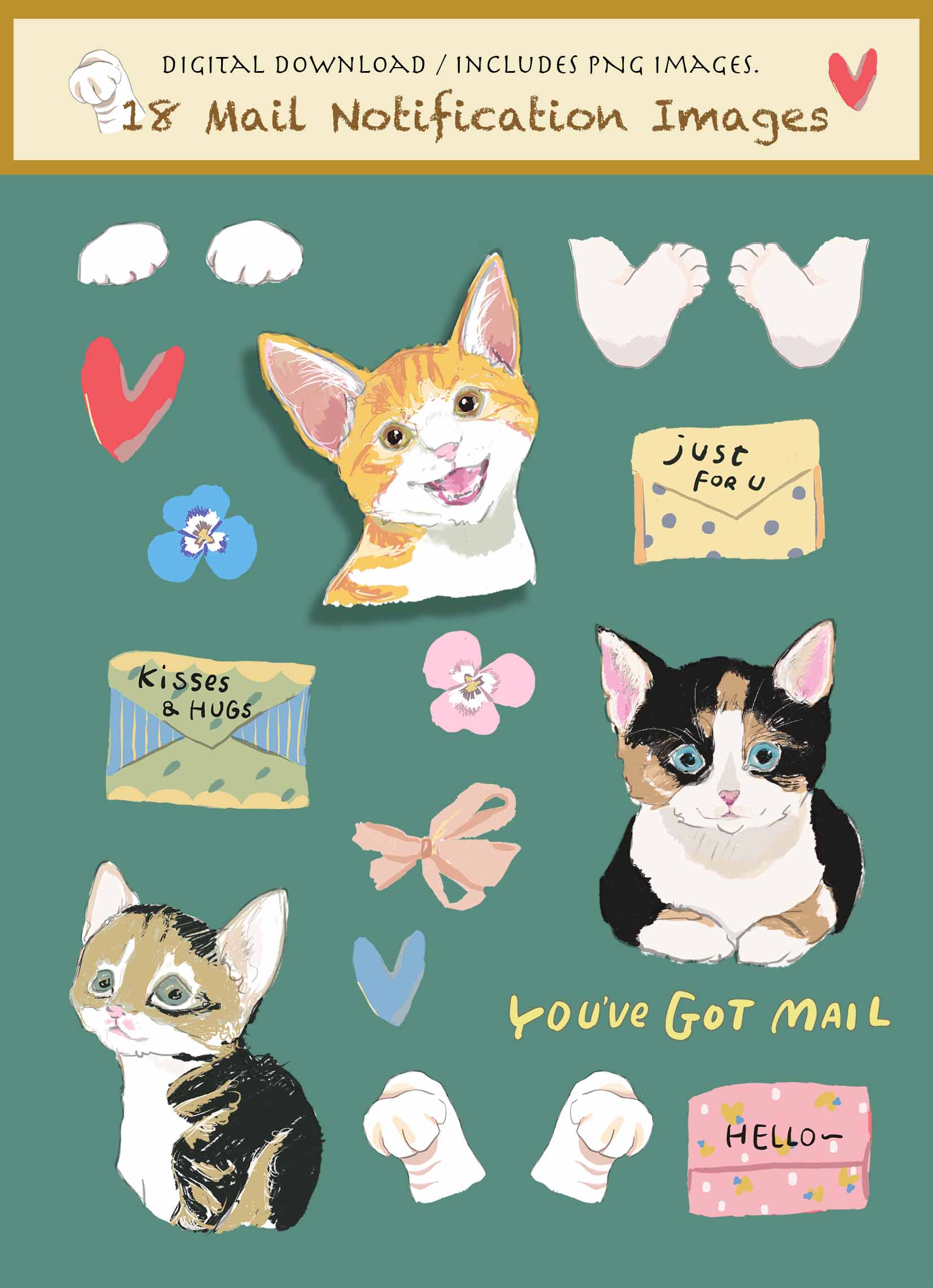Mail Notification Clipart Set