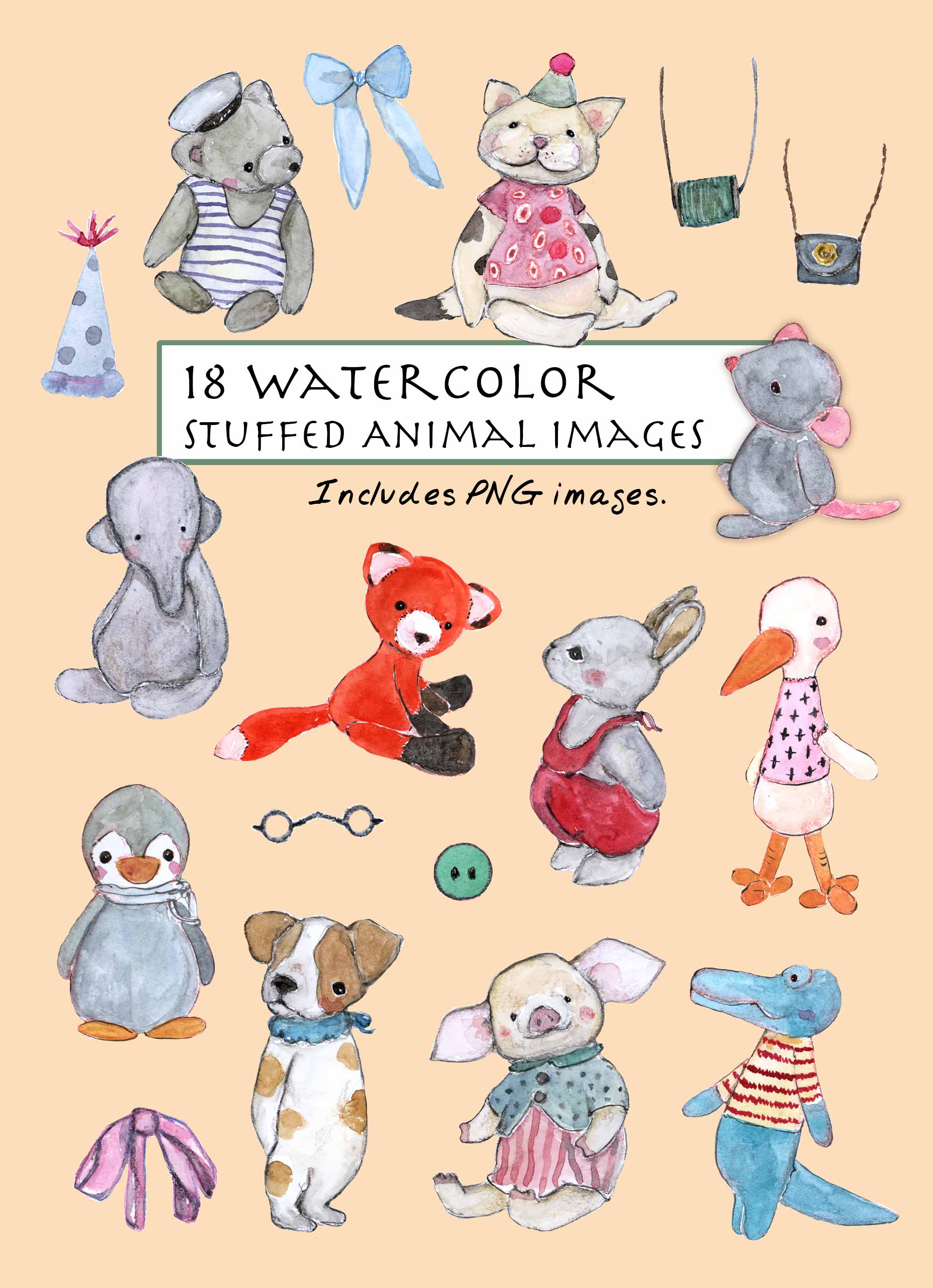 Stuffed Toy Clipart Set