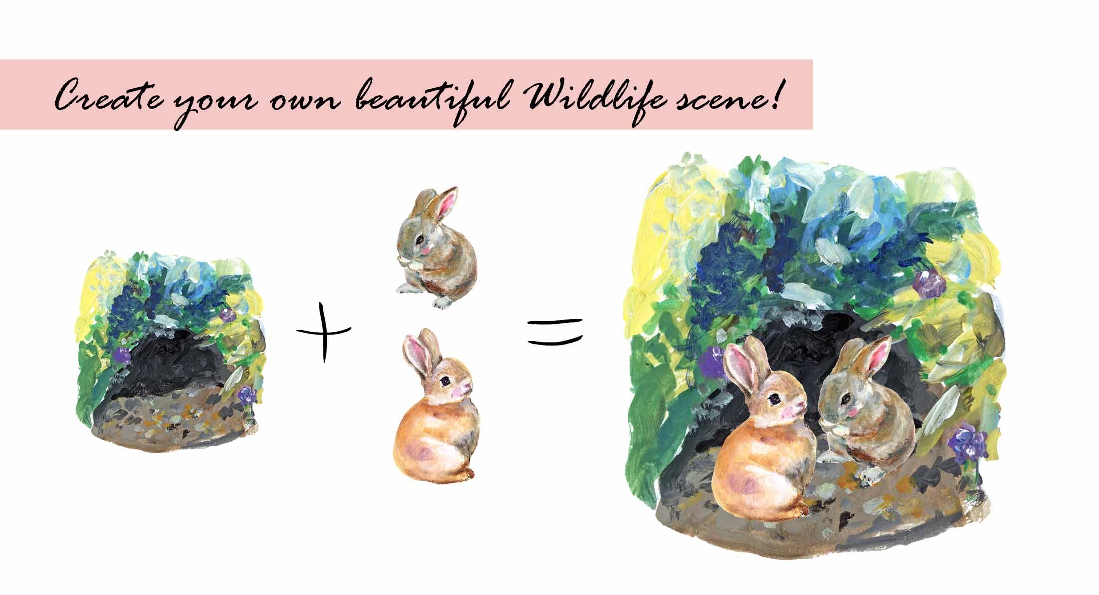 Burrows and Bunnies Clipart Set
