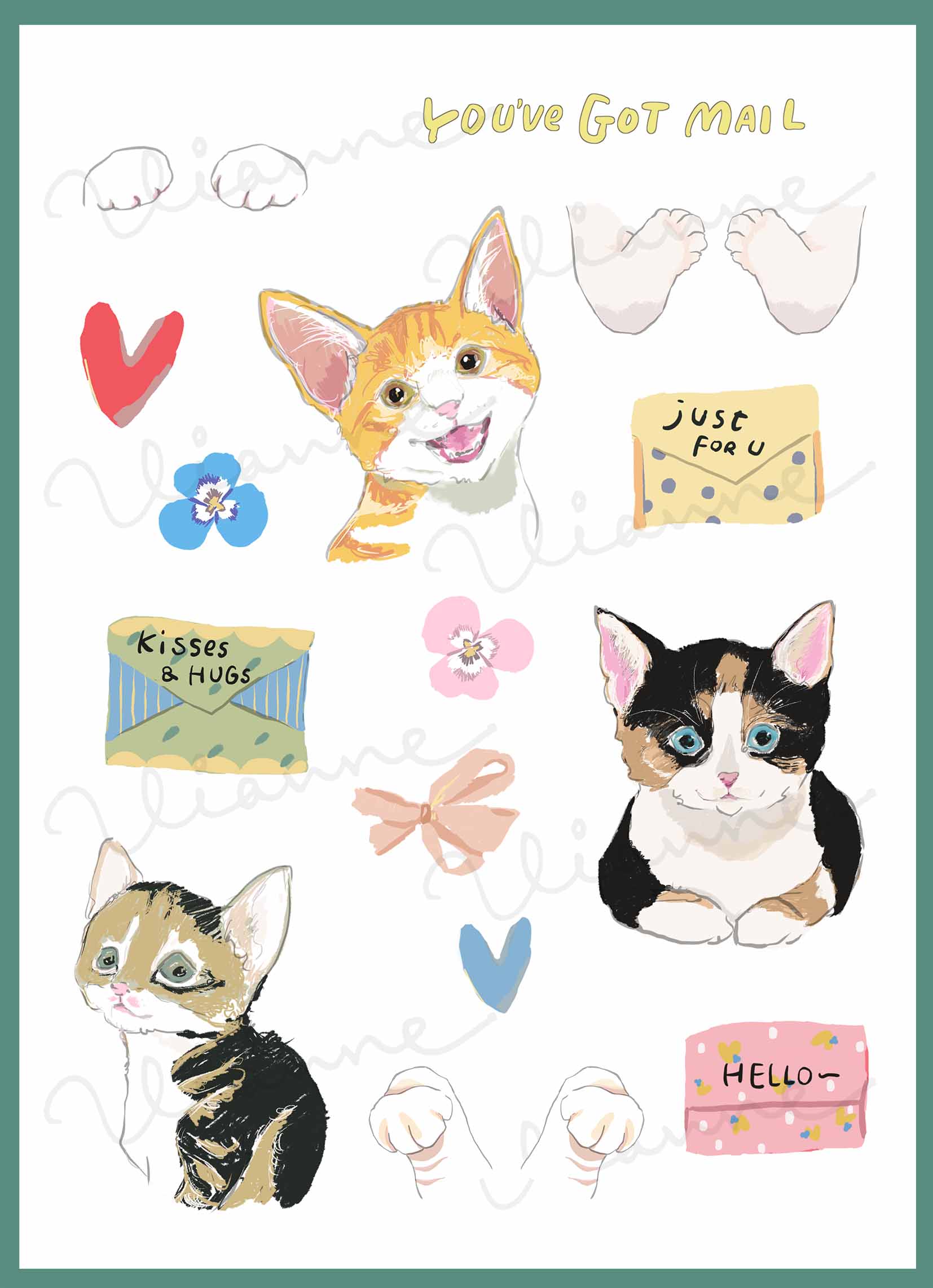 Mail Notification Clipart Set