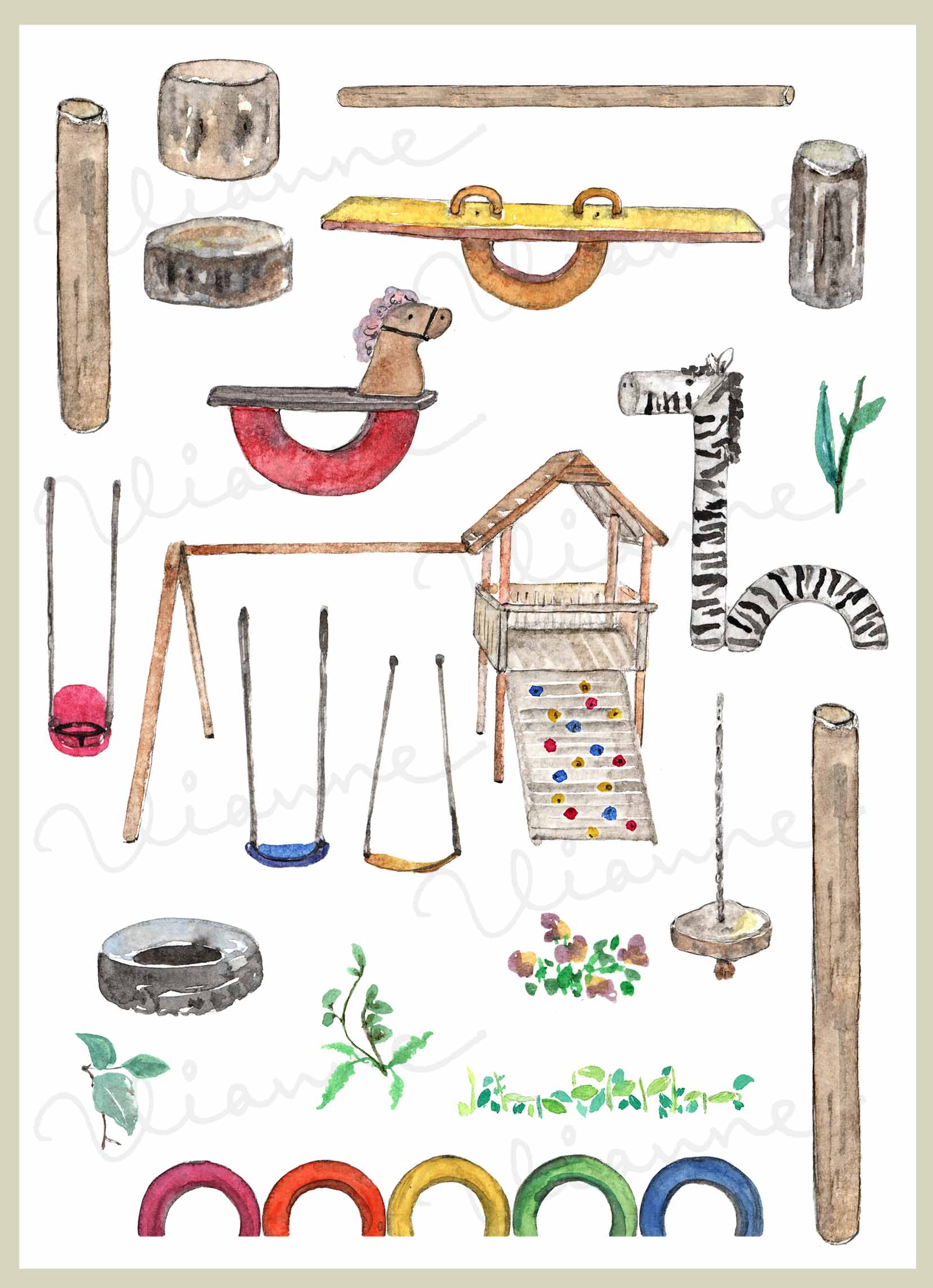 Playground Ideas Clipart Set