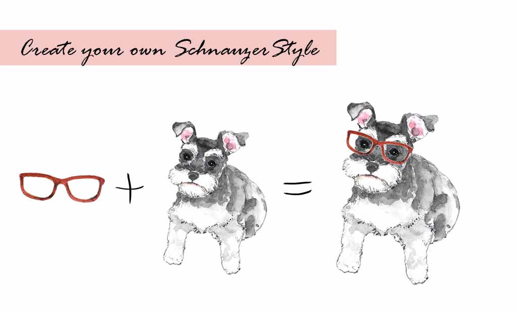 Schnauzer Clipart Set