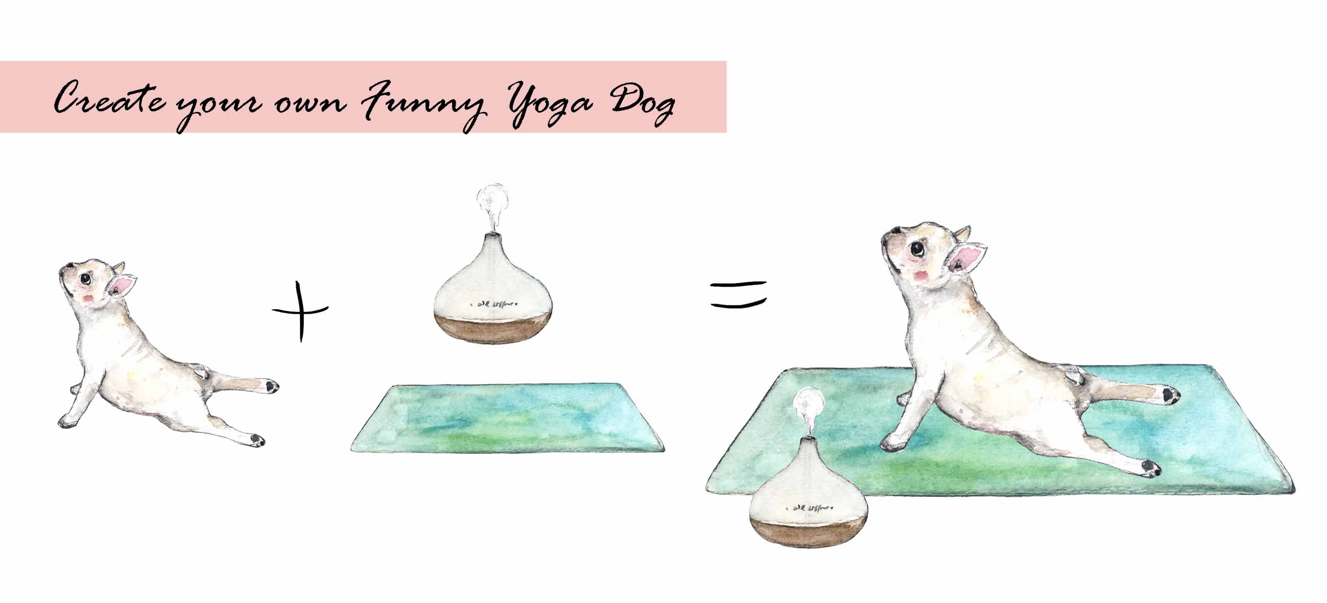 Yoga Dog Clipart Set