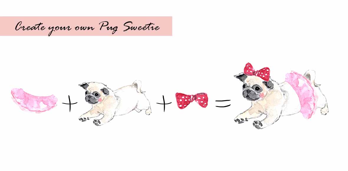 Pugs Clipart Set