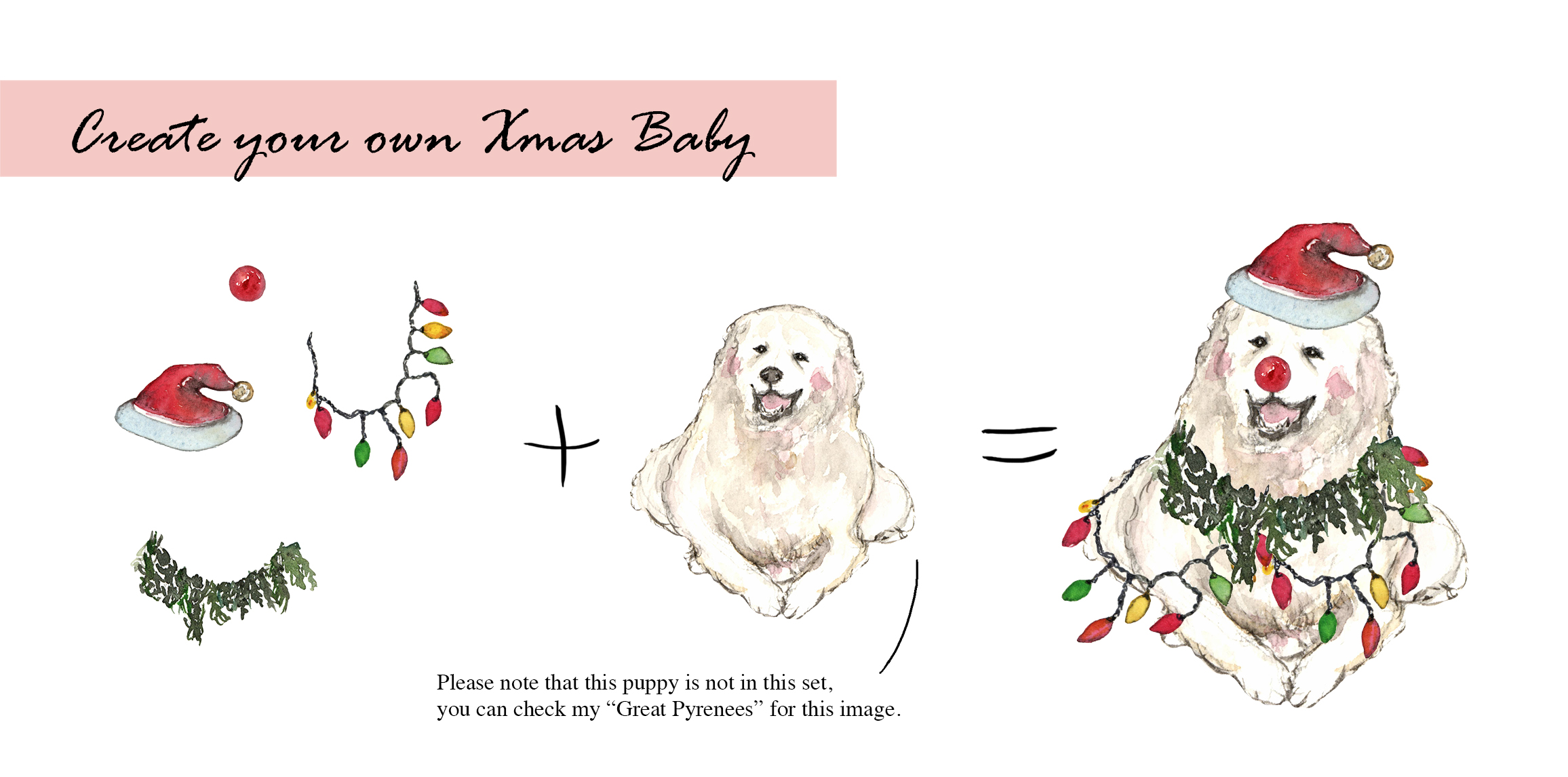 Christmas Accessories Clipart Set