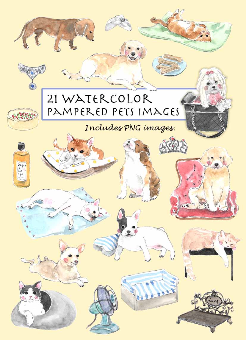 Pampered Pets Clipart Set