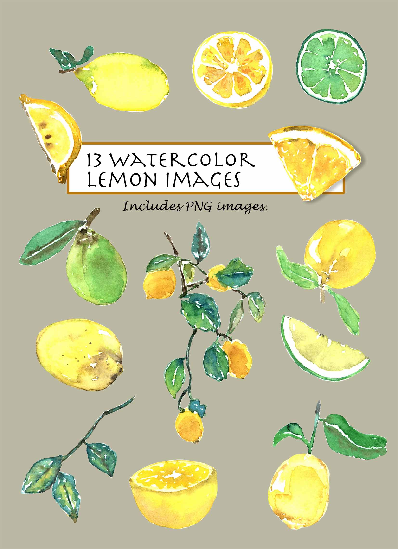 Lemon Clipart Set