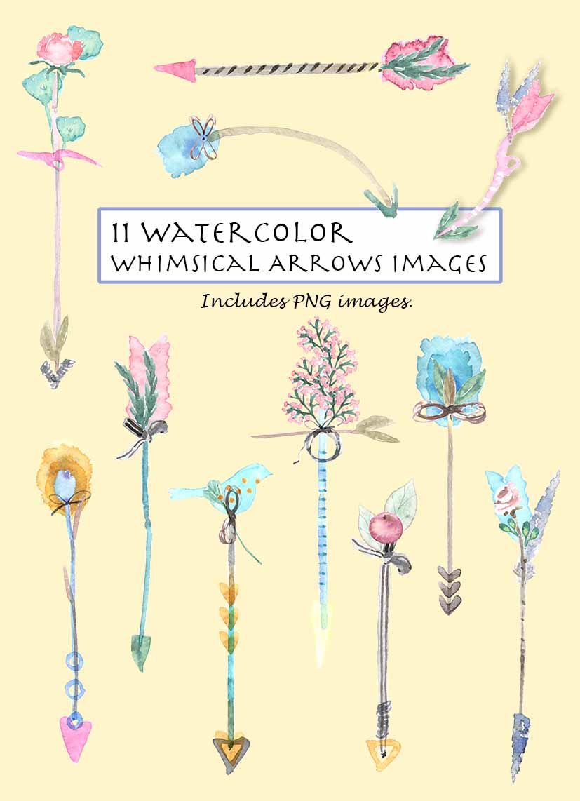 Vintage Arrows Clipart Set