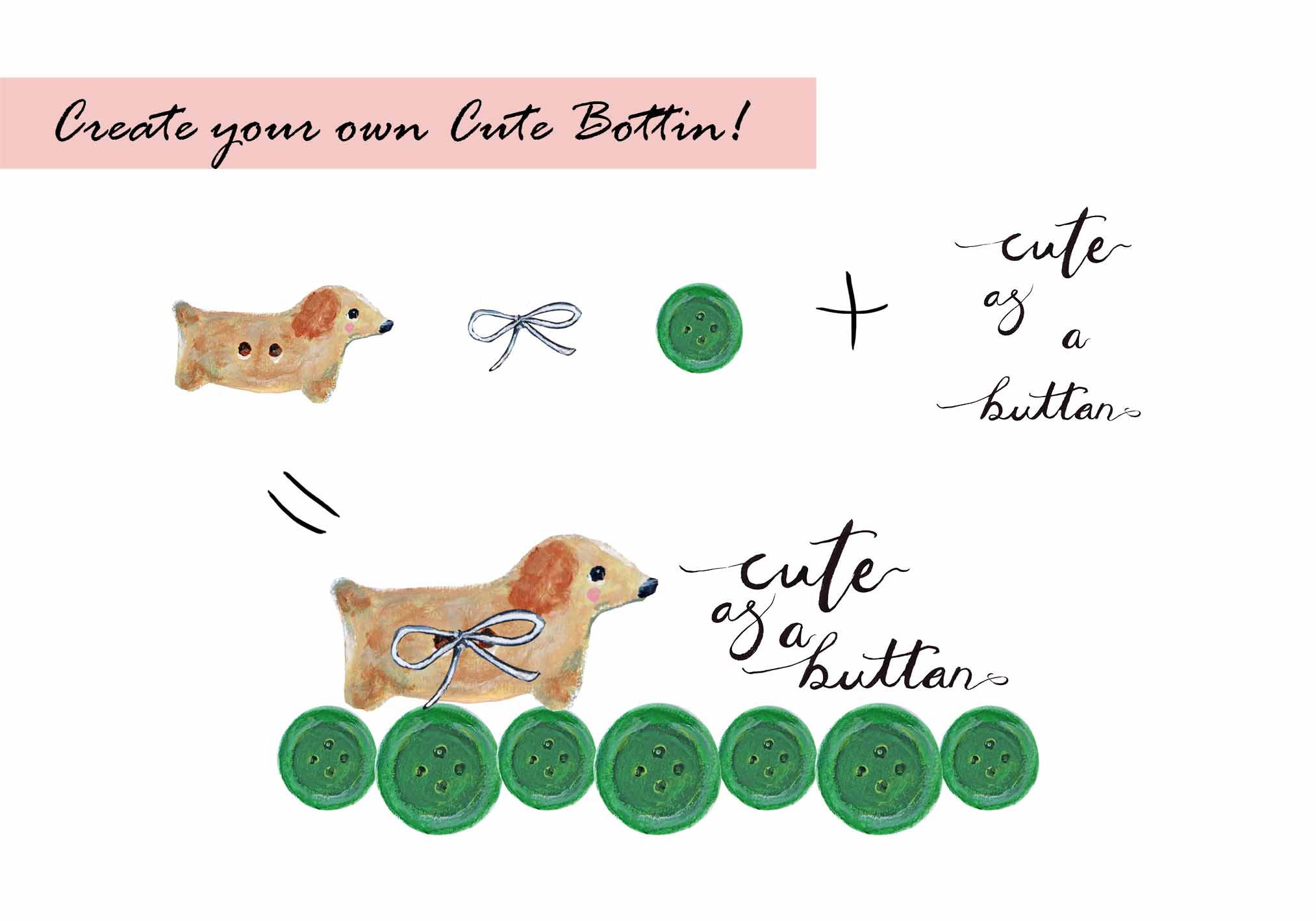 Mixed Media Cute Buttons