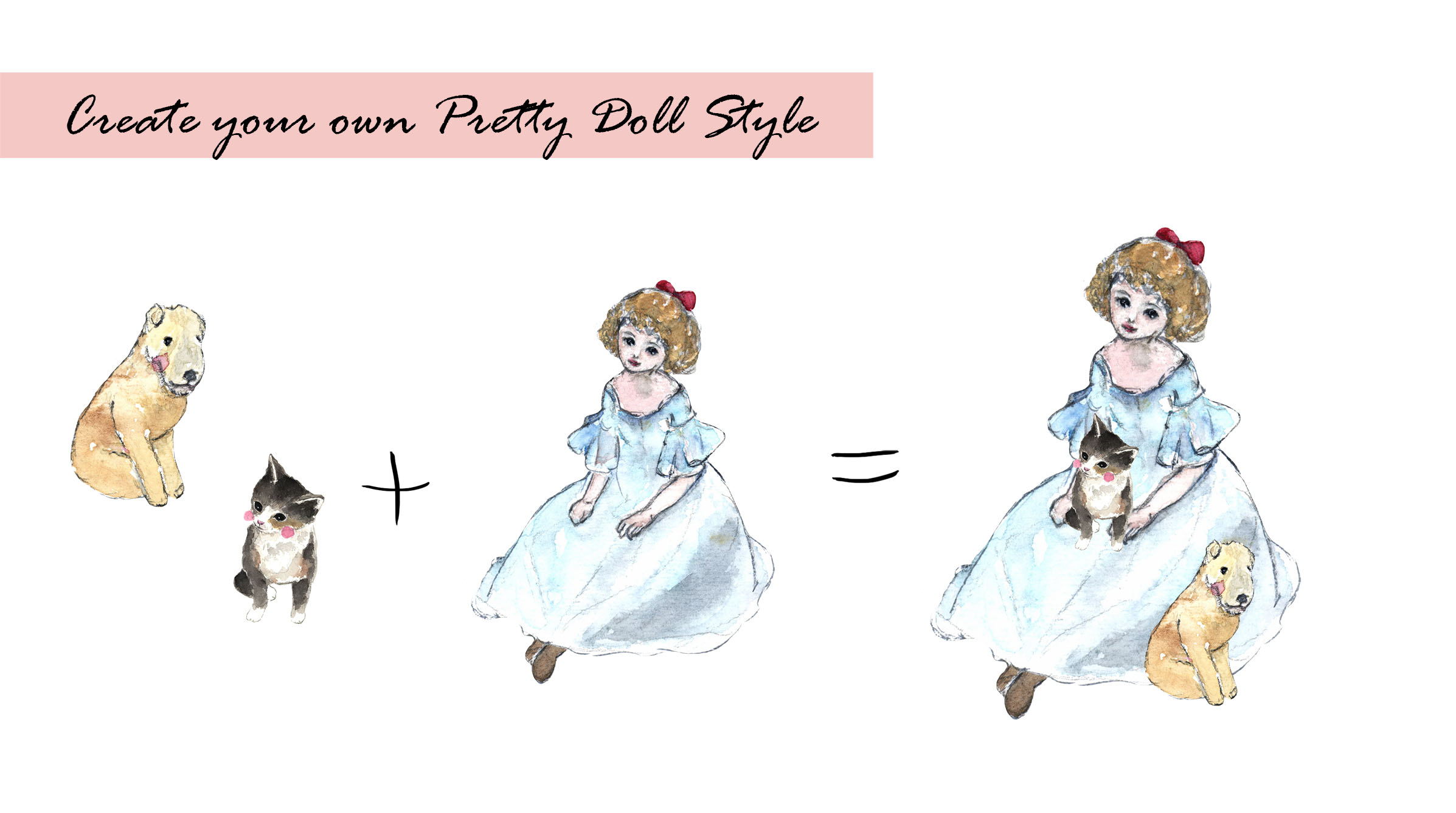 Vintage Doll II Clipart Set
