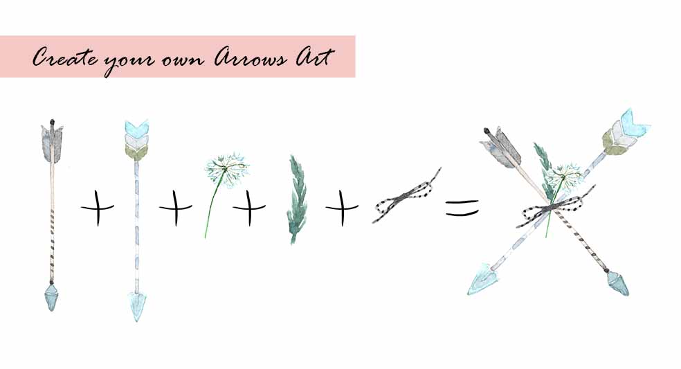 Vintage Arrows Clipart Set