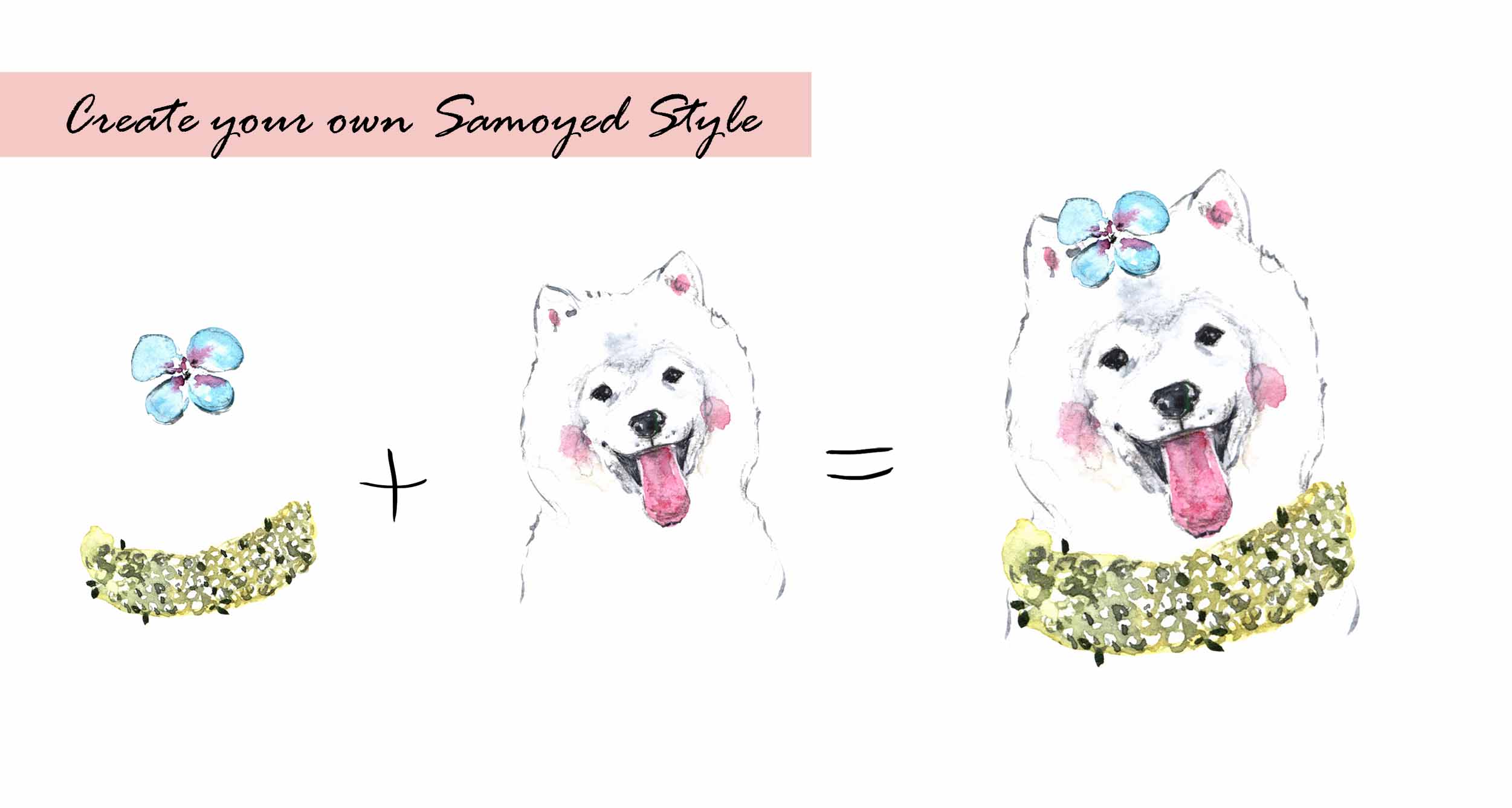 Samoyed Clipart Set
