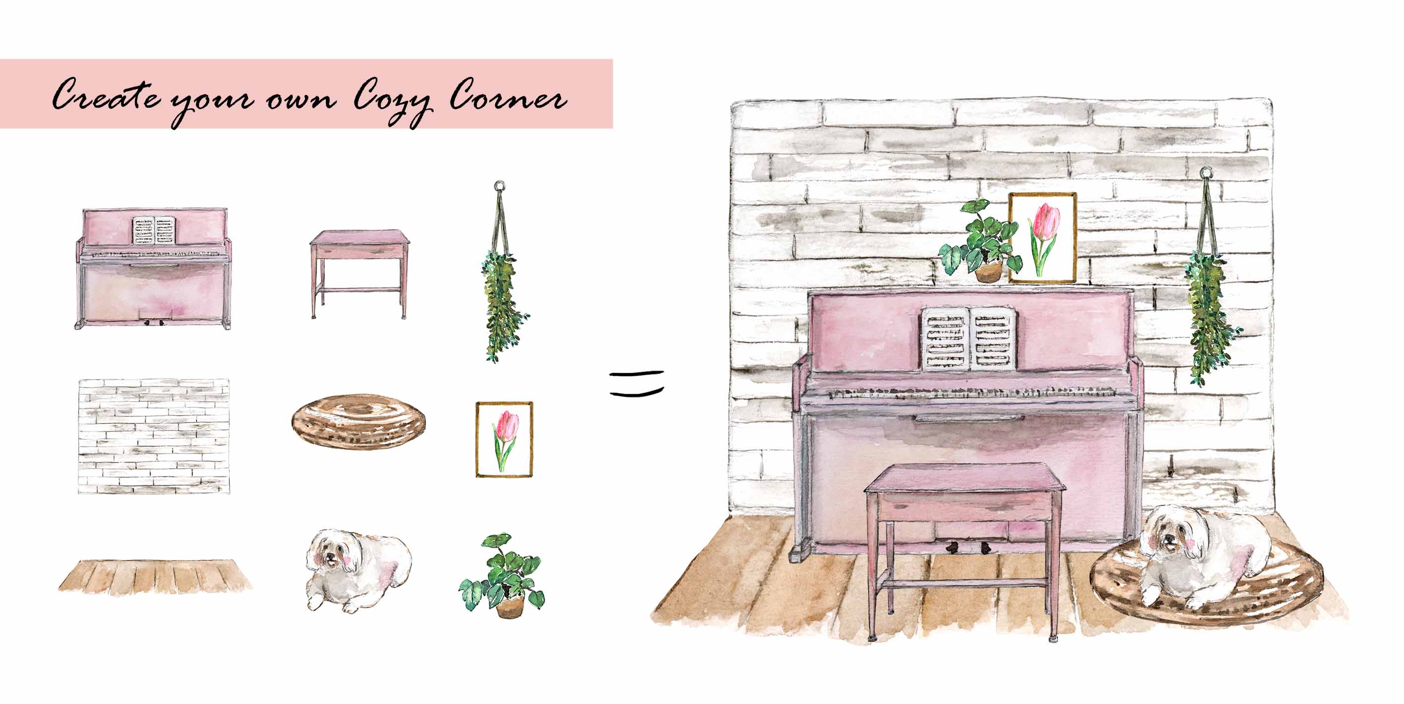 Music Corner Clipart Set